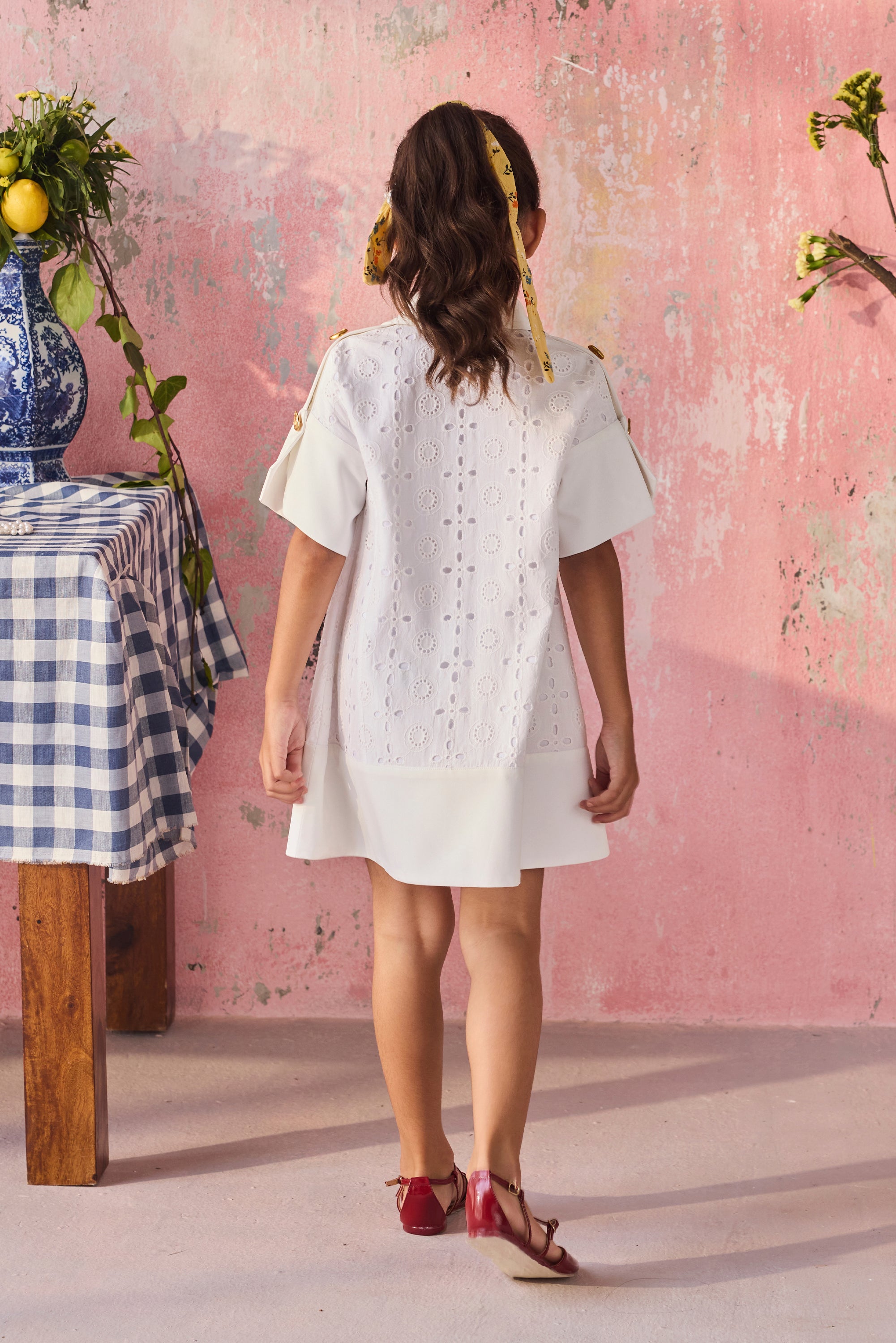 Savannah Eyelet Shirt Dress