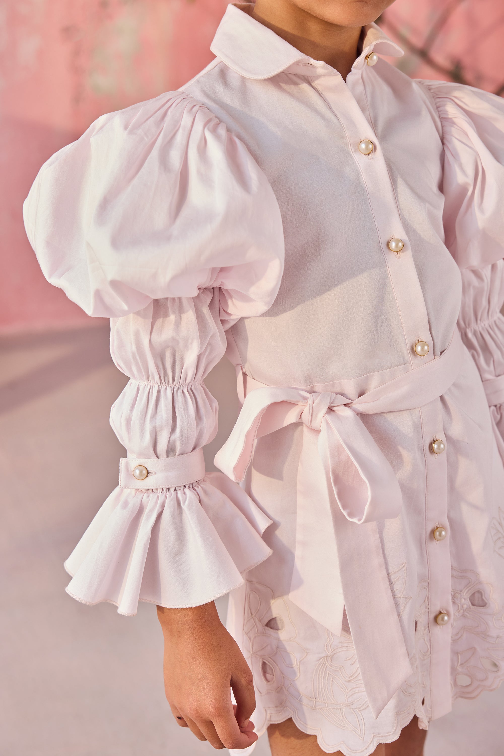 Cindy Eyelet Shirt Dress
