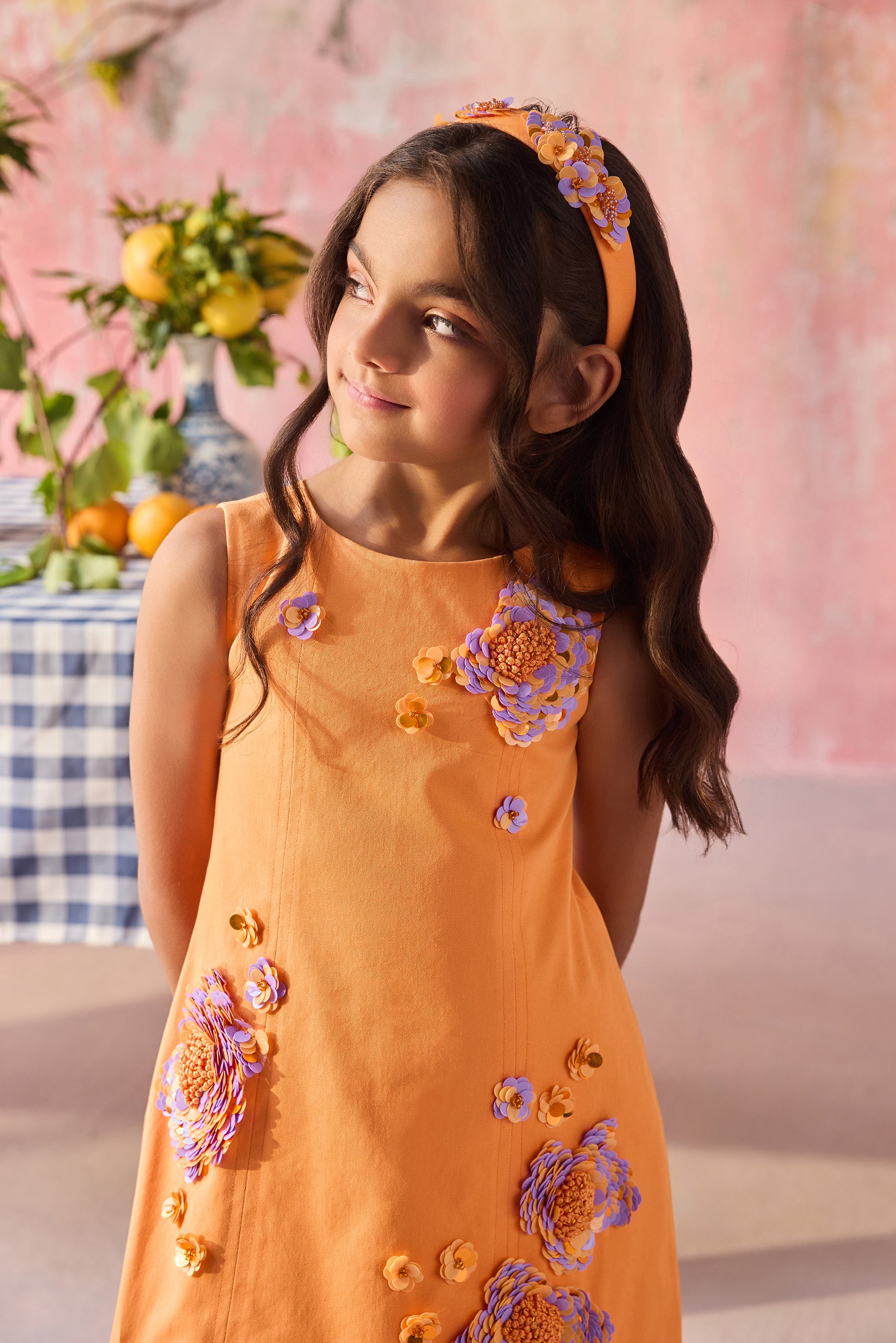 Tangerine A-Line Dress