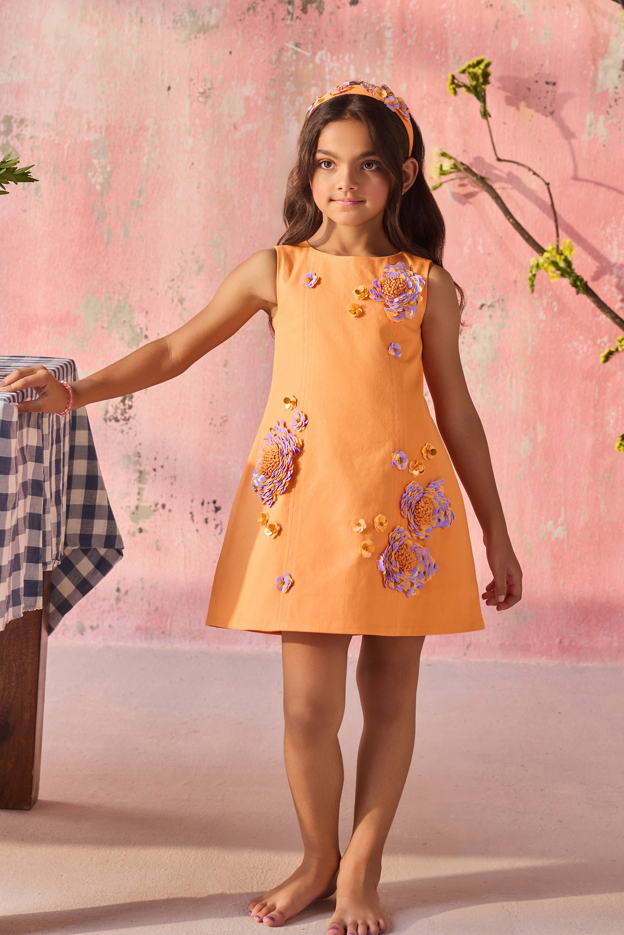 Tangerine A-Line Dress