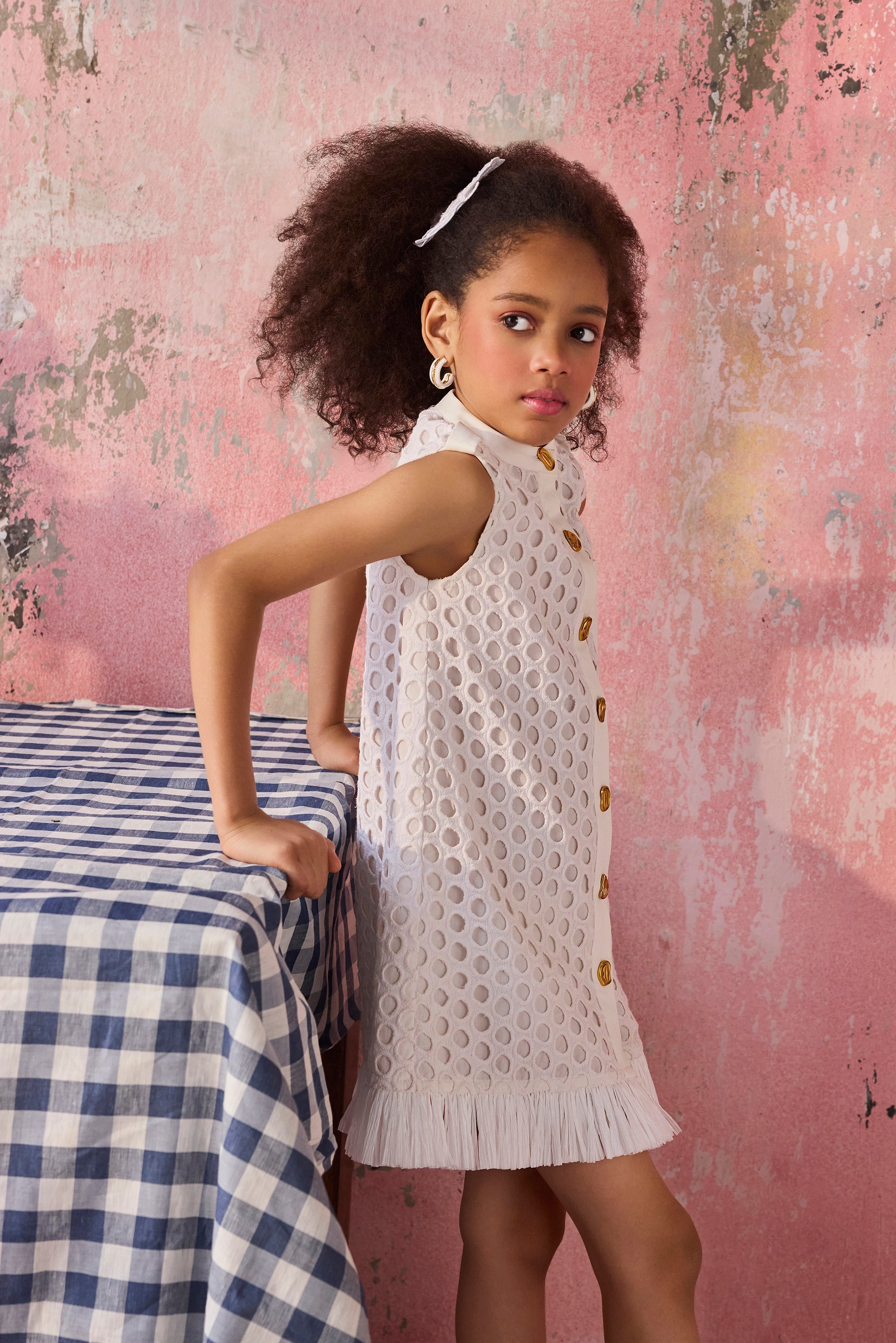 Chérie Eyelet Shift Dress