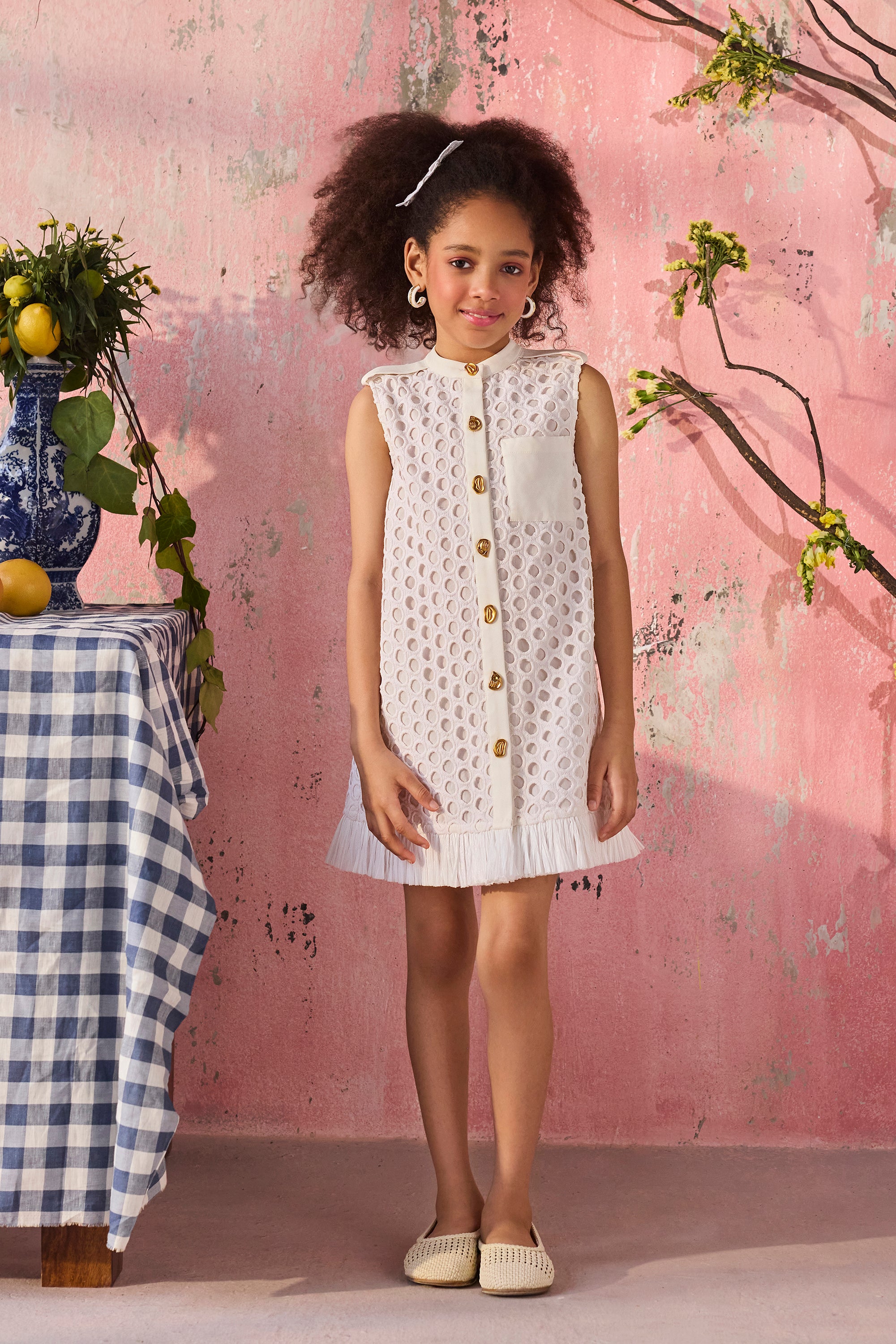 Chérie Eyelet Shift Dress