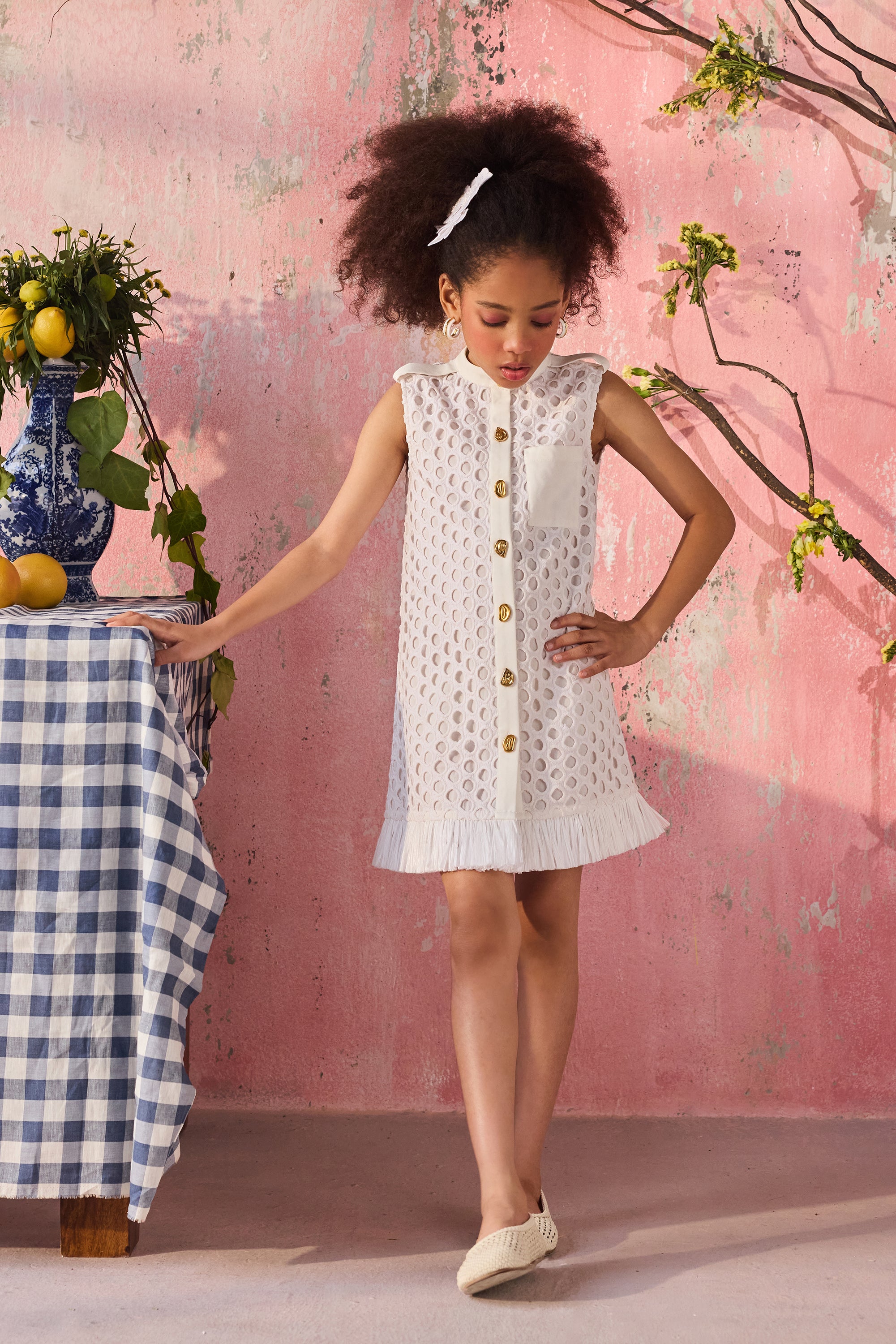 Chérie Eyelet Shift Dress