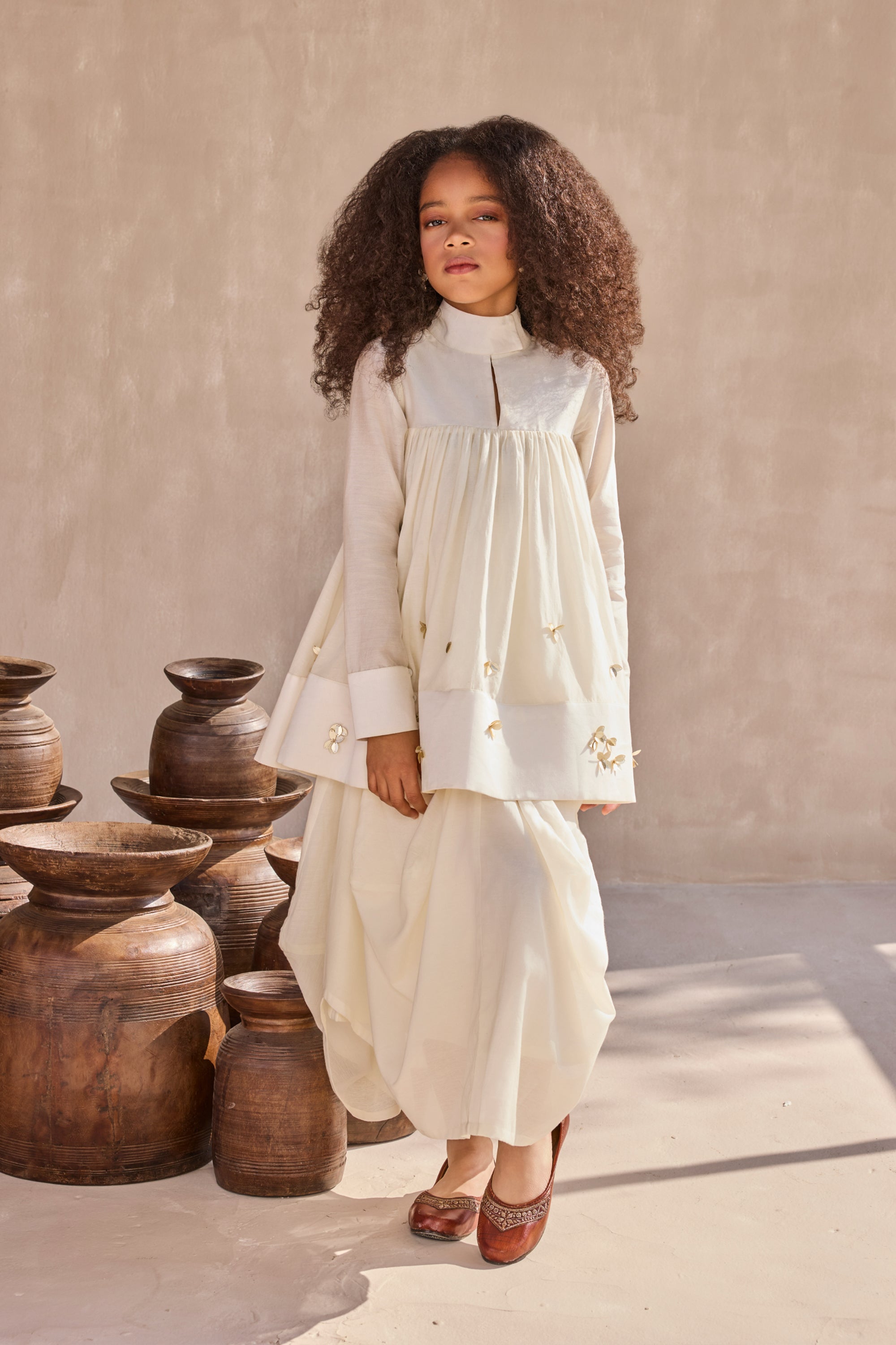 Amina Peplum & Dhoti Skirt Set