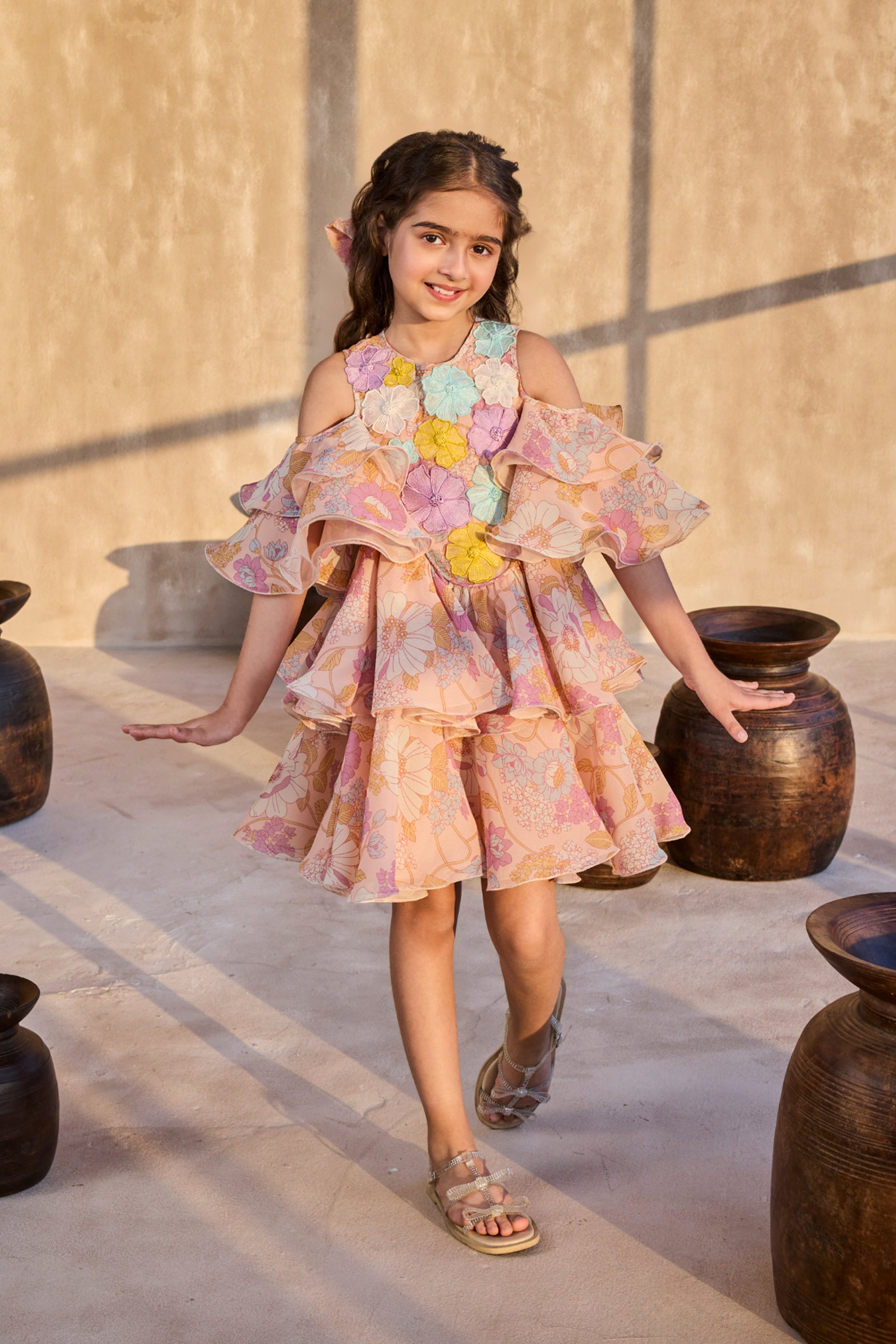 Printed Cold Shoulder Dress