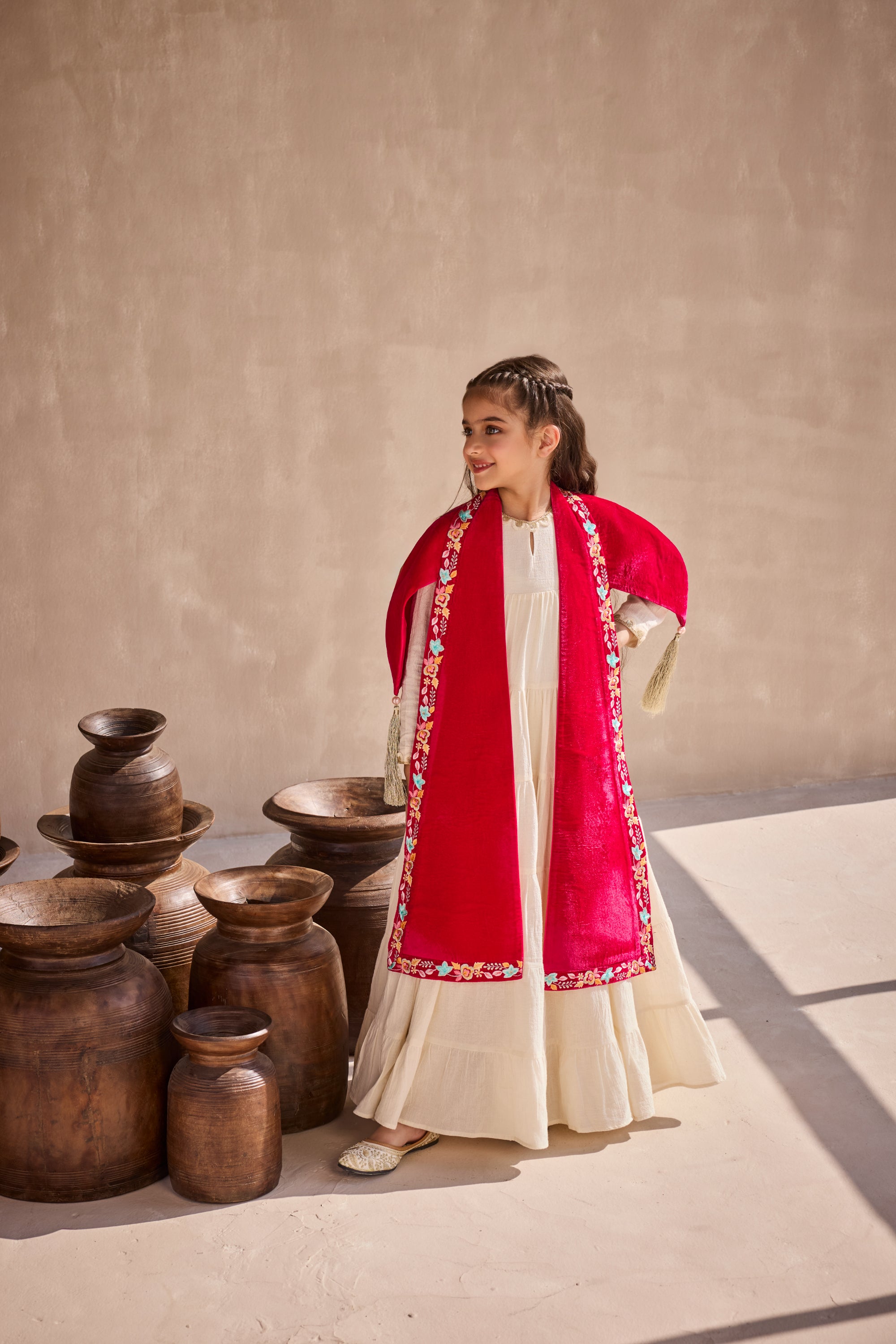 Farida Embroidered Cape