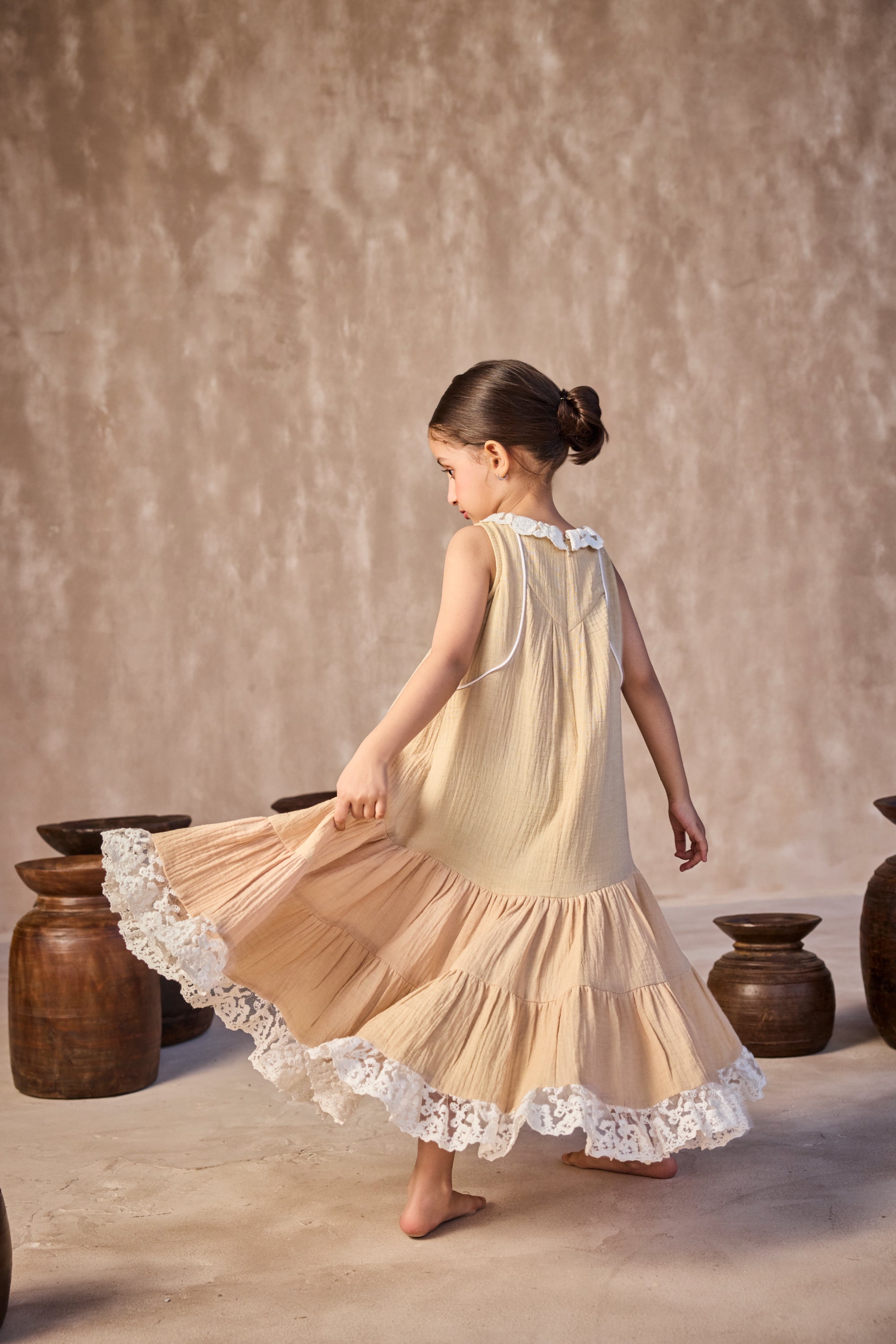 The Brown Lacy Cotton Dress (Sale)