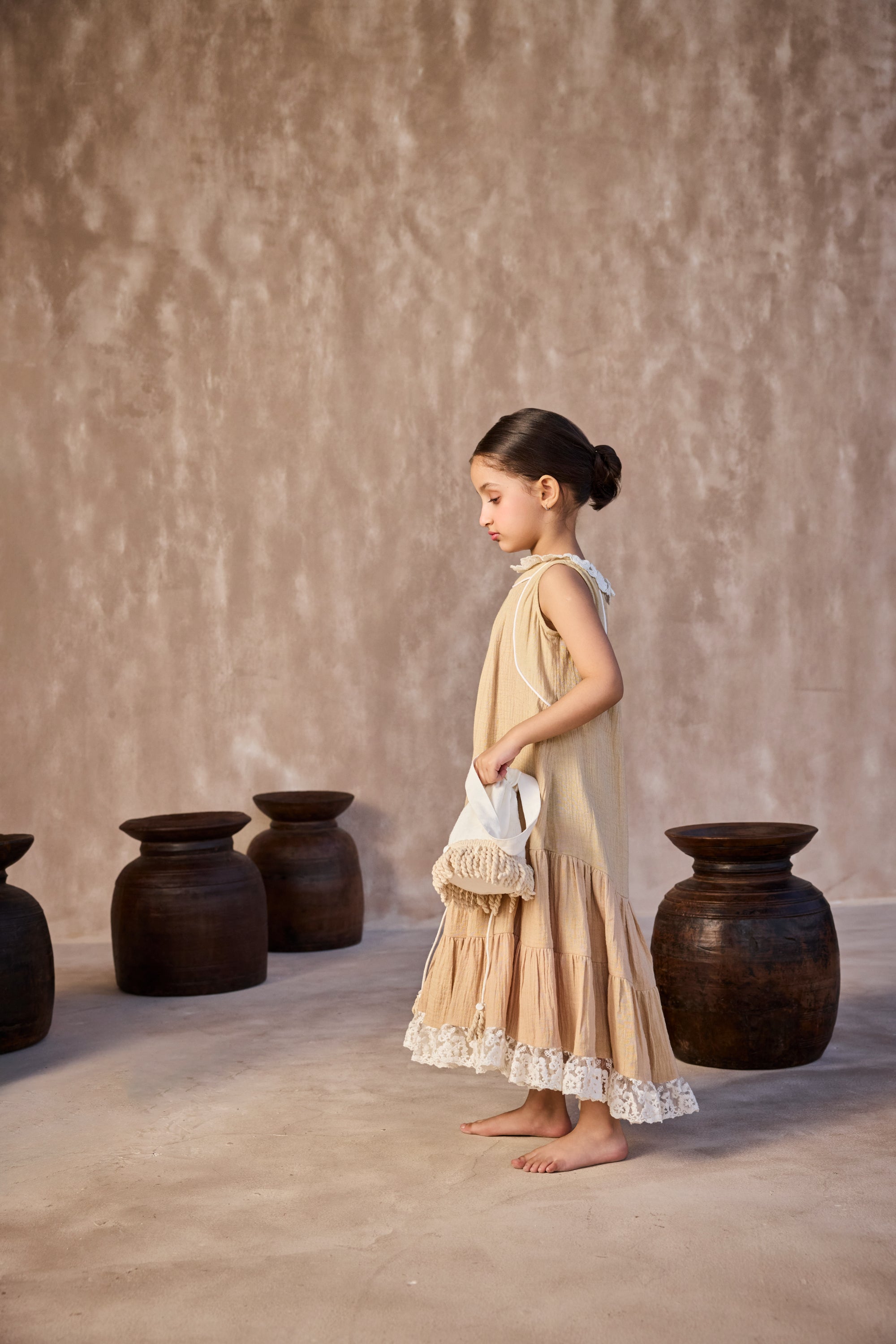 The Brown Lacy Cotton Dress (Sale)