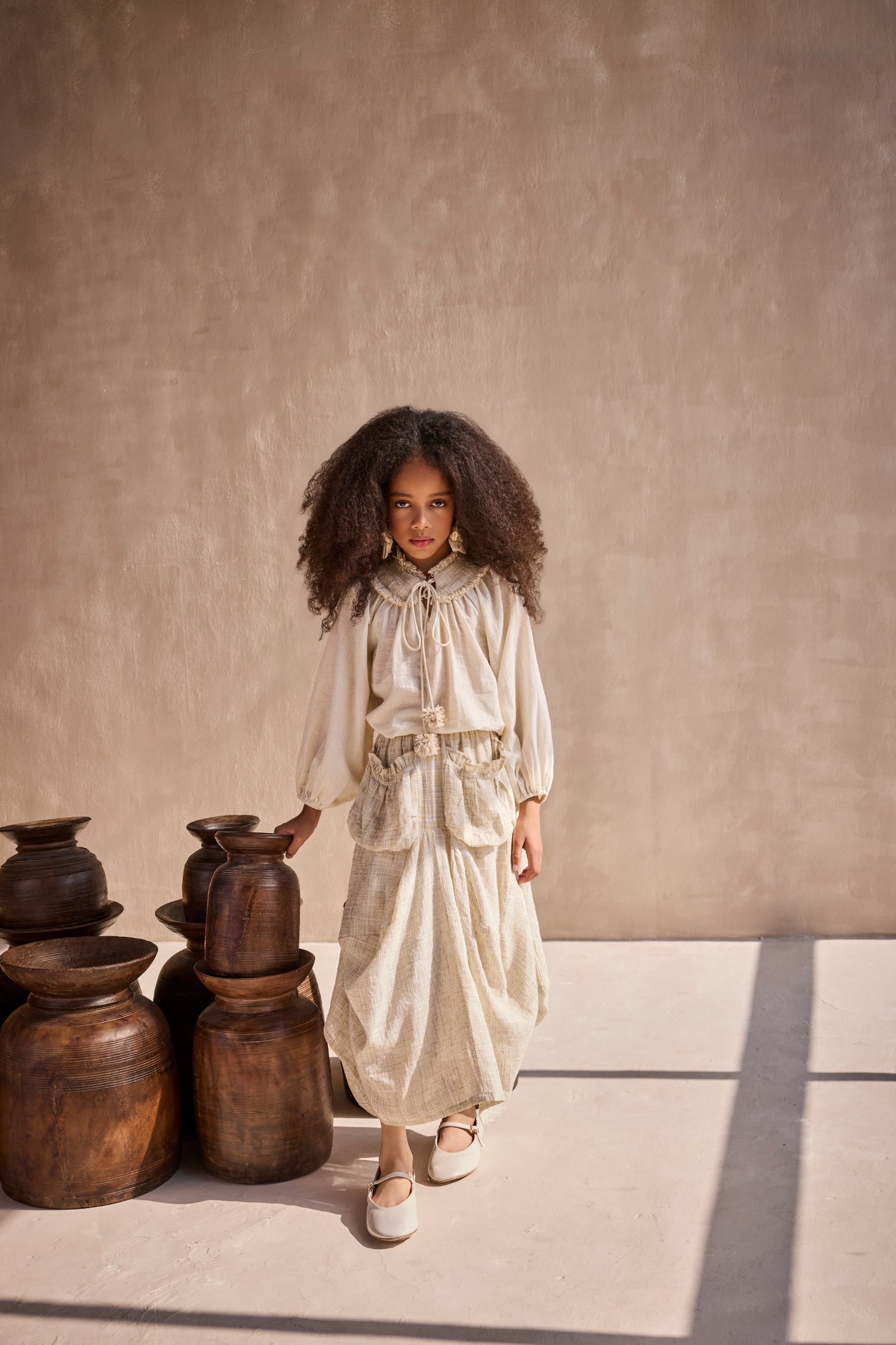 Cotton Fringe Top & Reha Skirt Set (Sale)