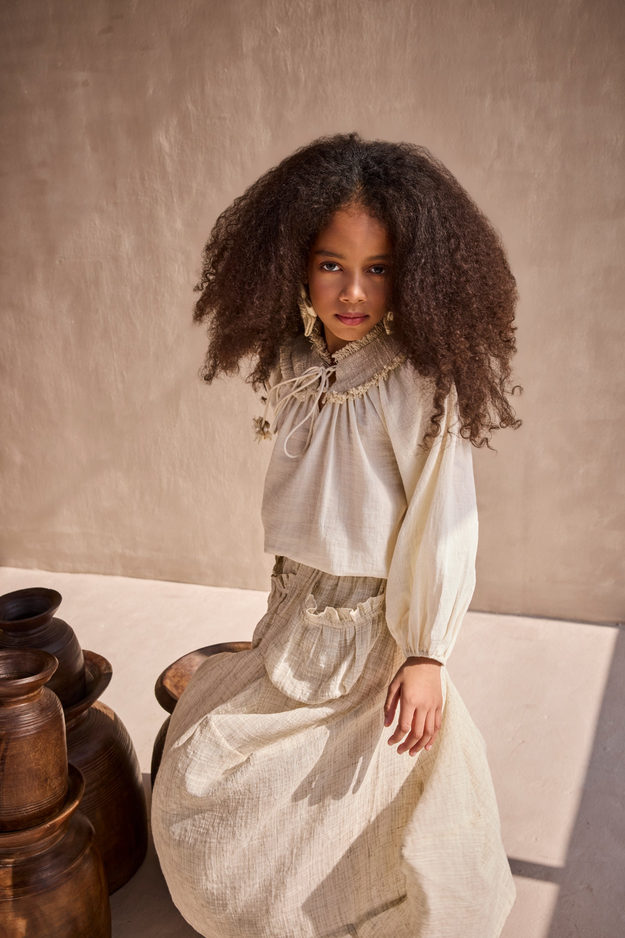 Cotton Fringe Top & Reha Skirt Set (Sale)