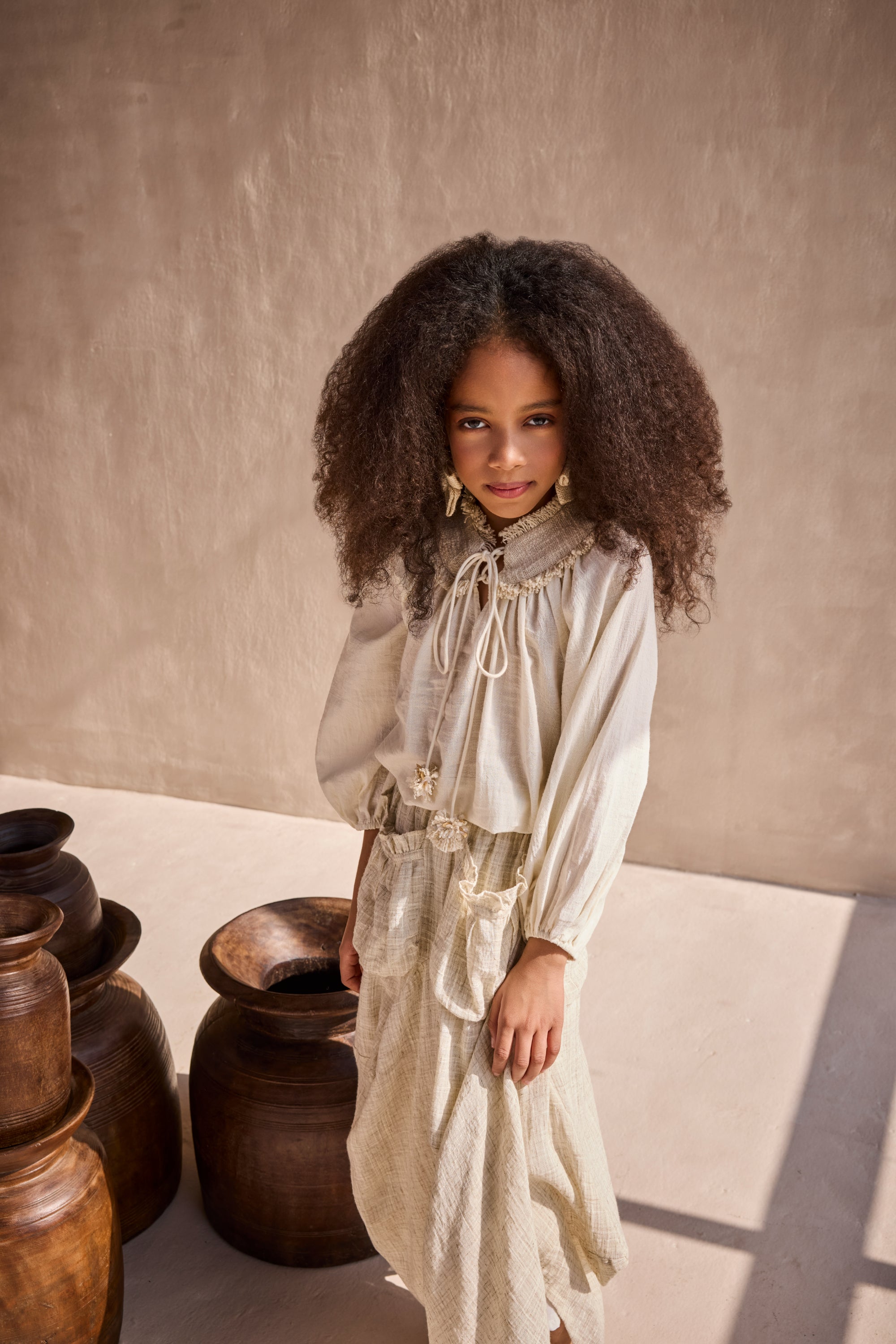 Cotton Fringe Top & Reha Skirt Set (Sale)