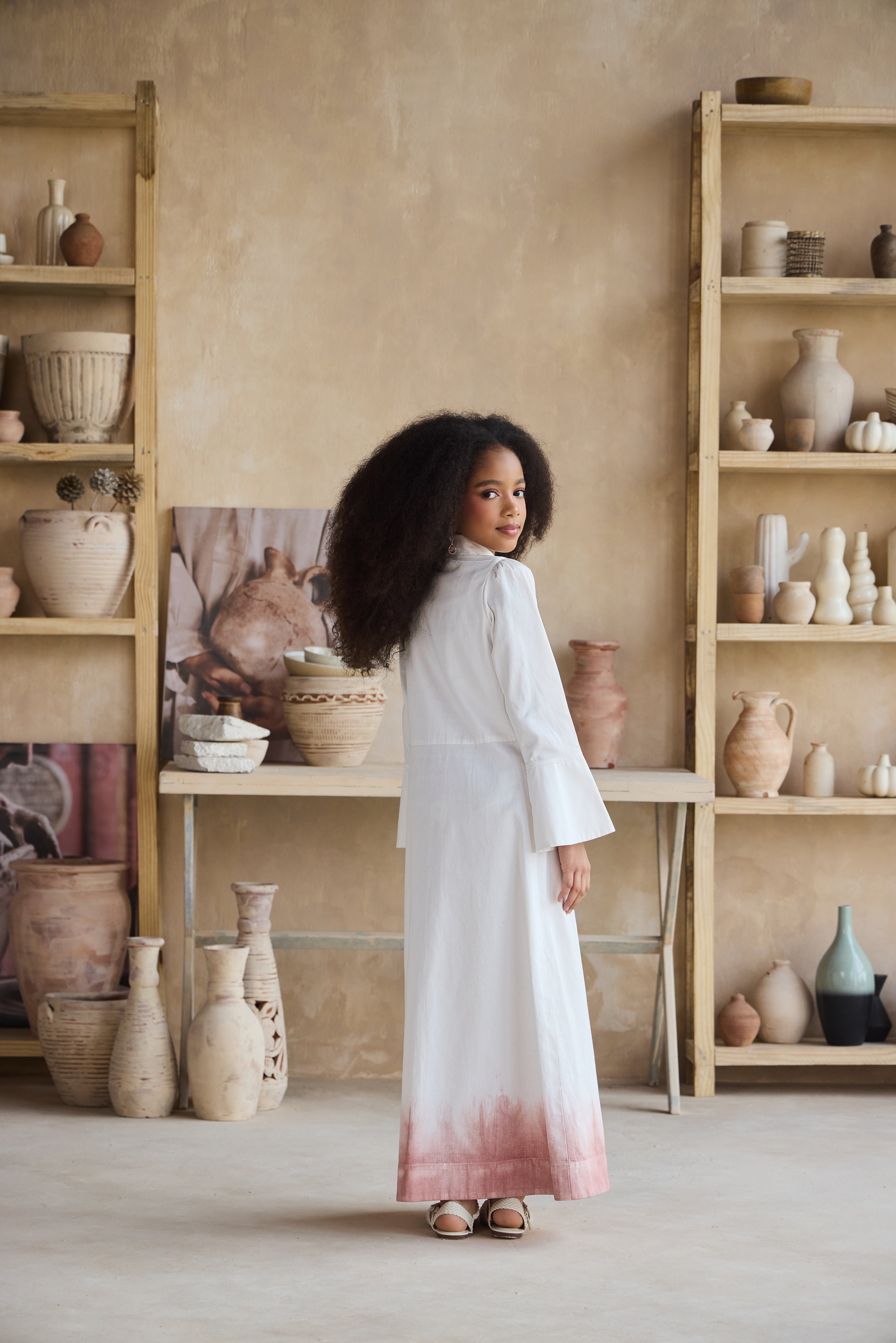 Leo Dip Dye Shirt Dress