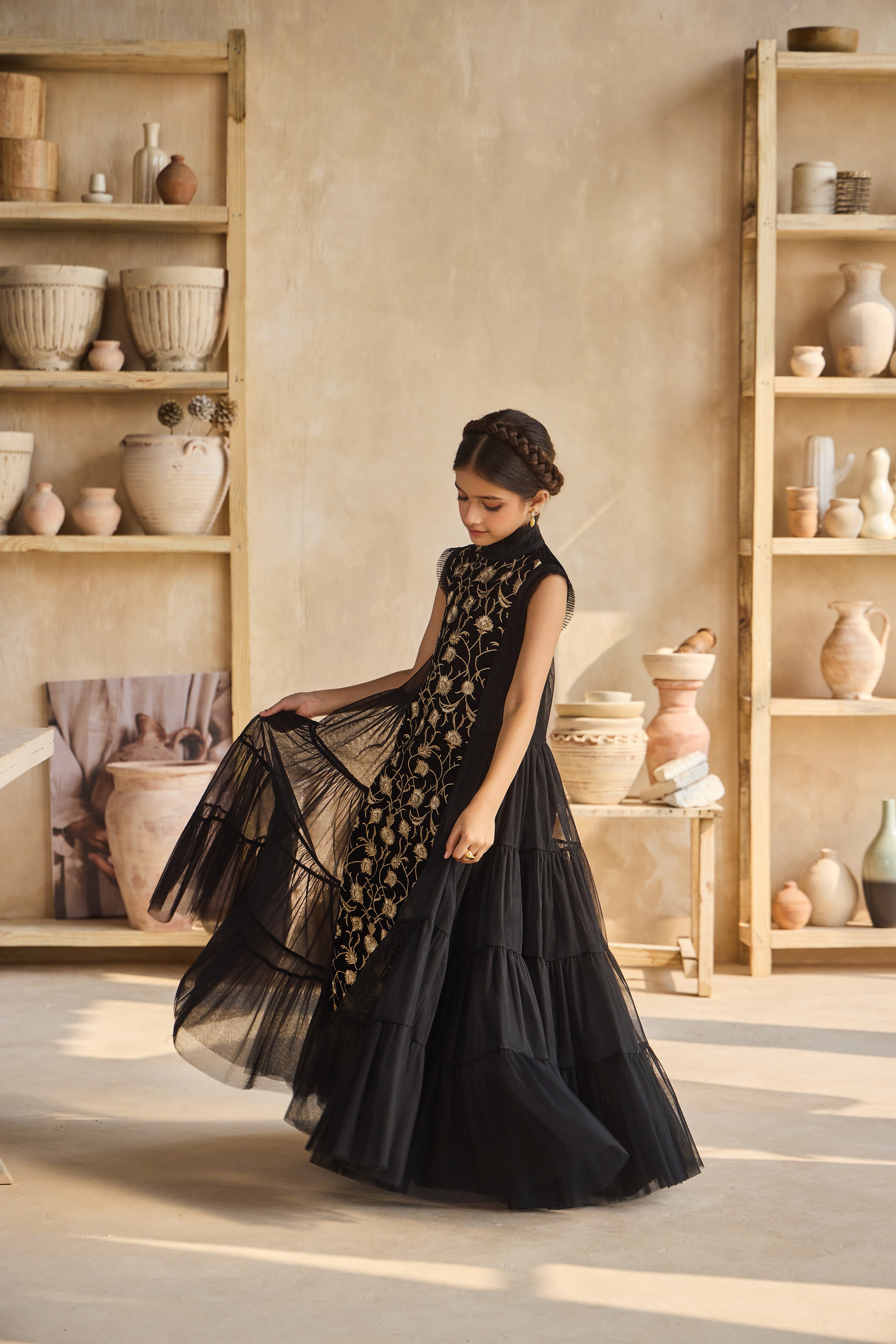 Zofia Velvet Tulle Dress