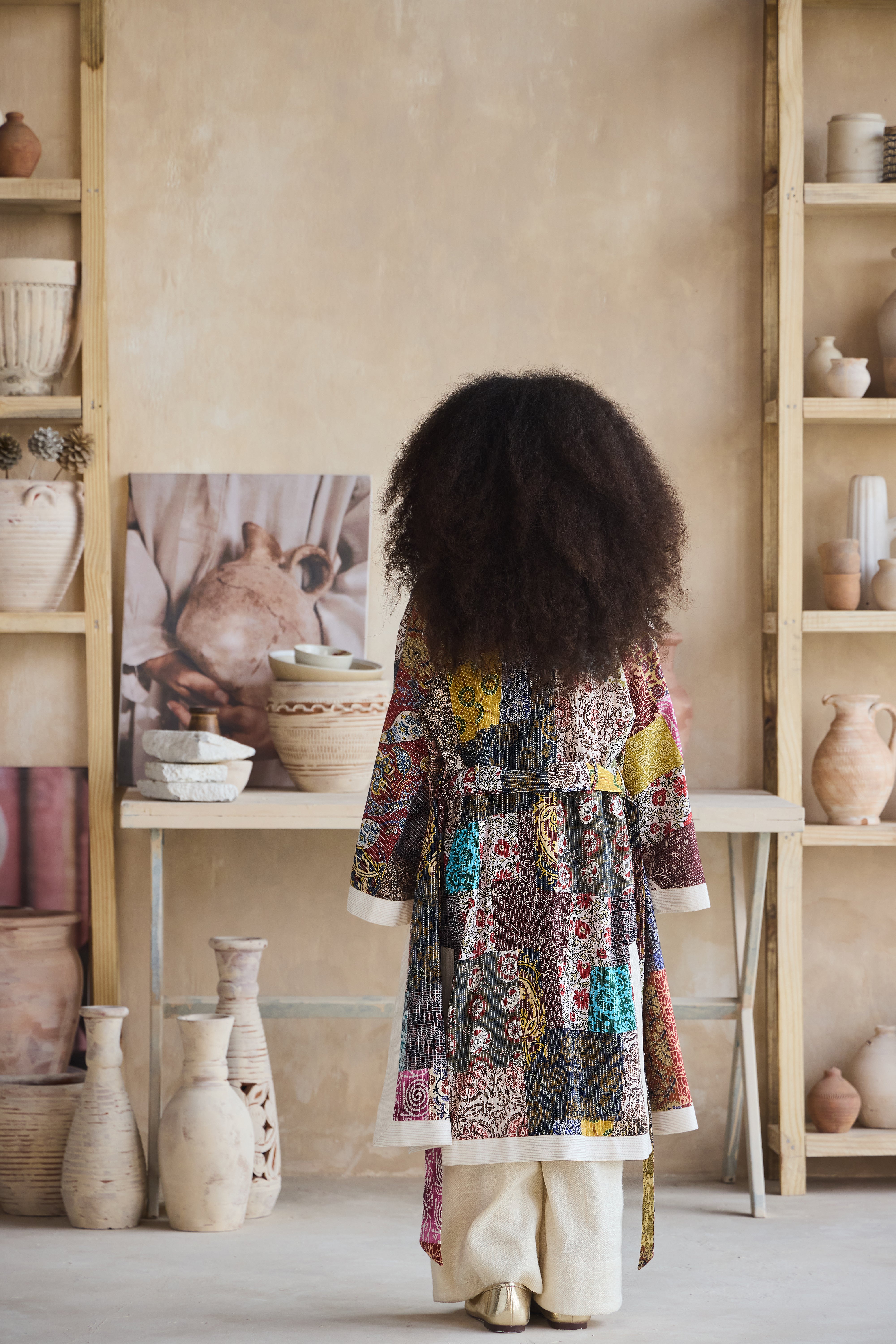 Mosaic Fur Cape with Arwa Jumpsuit (Set of 2)