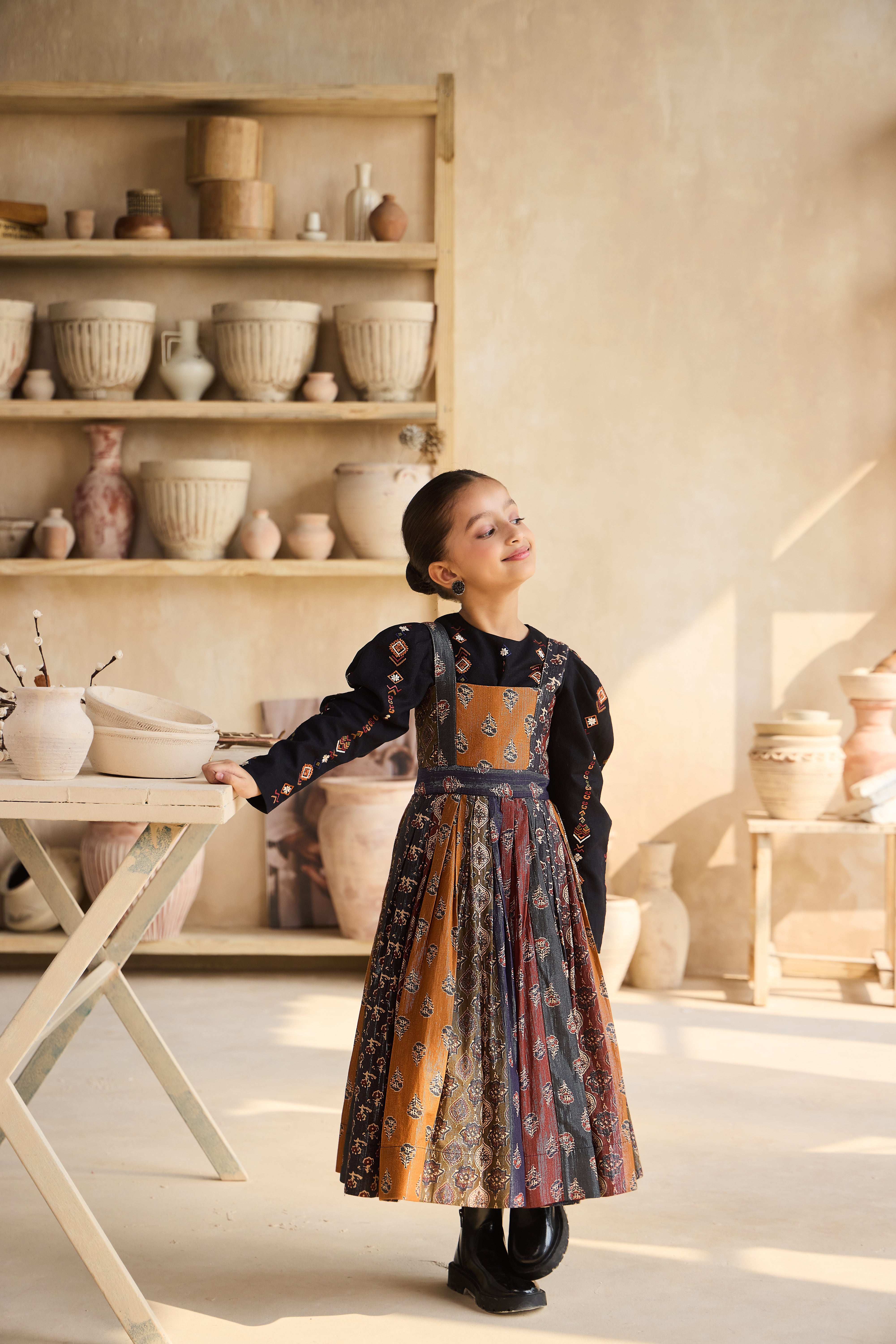 Nuresa Dress with Esti Embroidered Blouse (Set of 2)