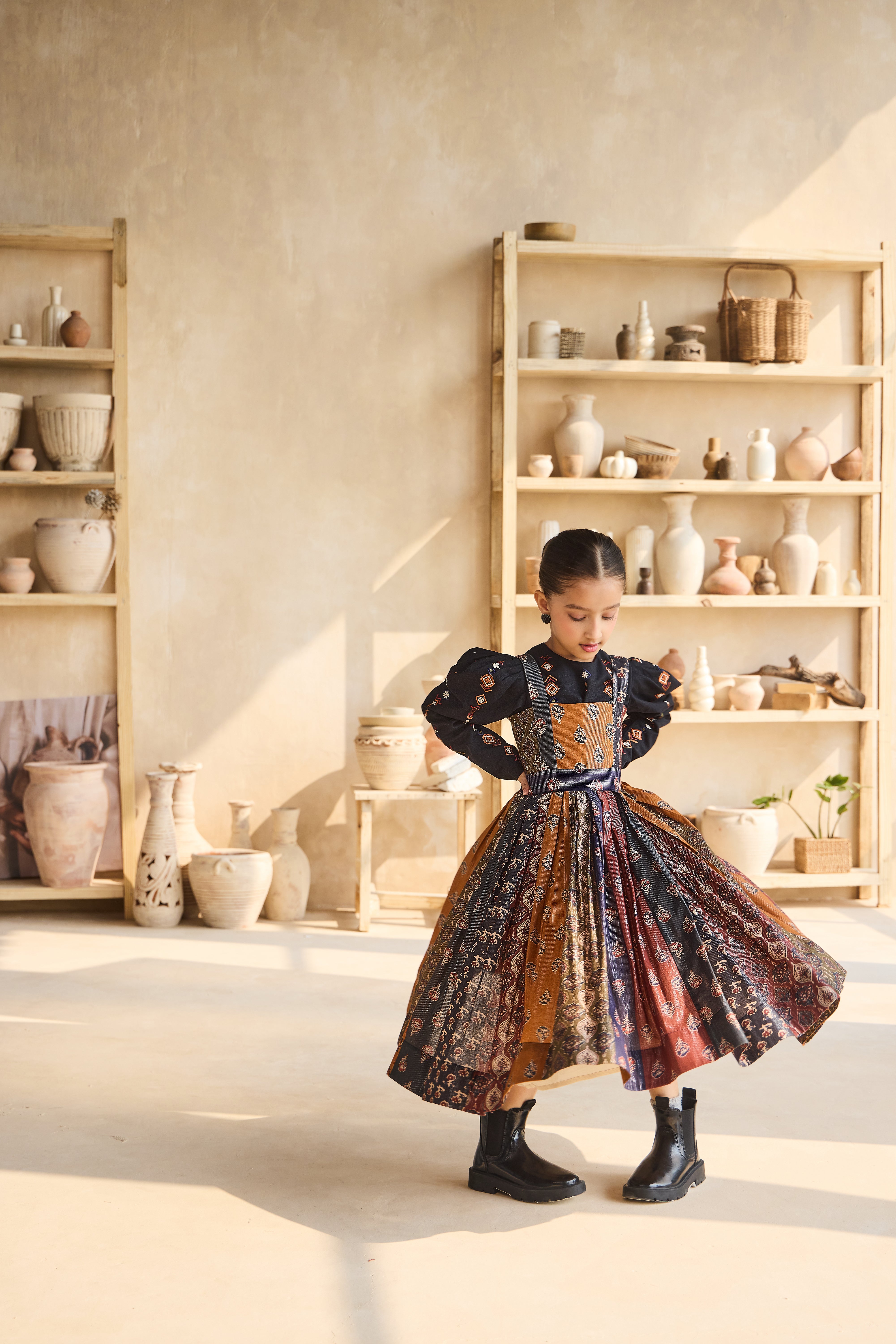 Nuresa Dress with Esti Embroidered Blouse (Set of 2)