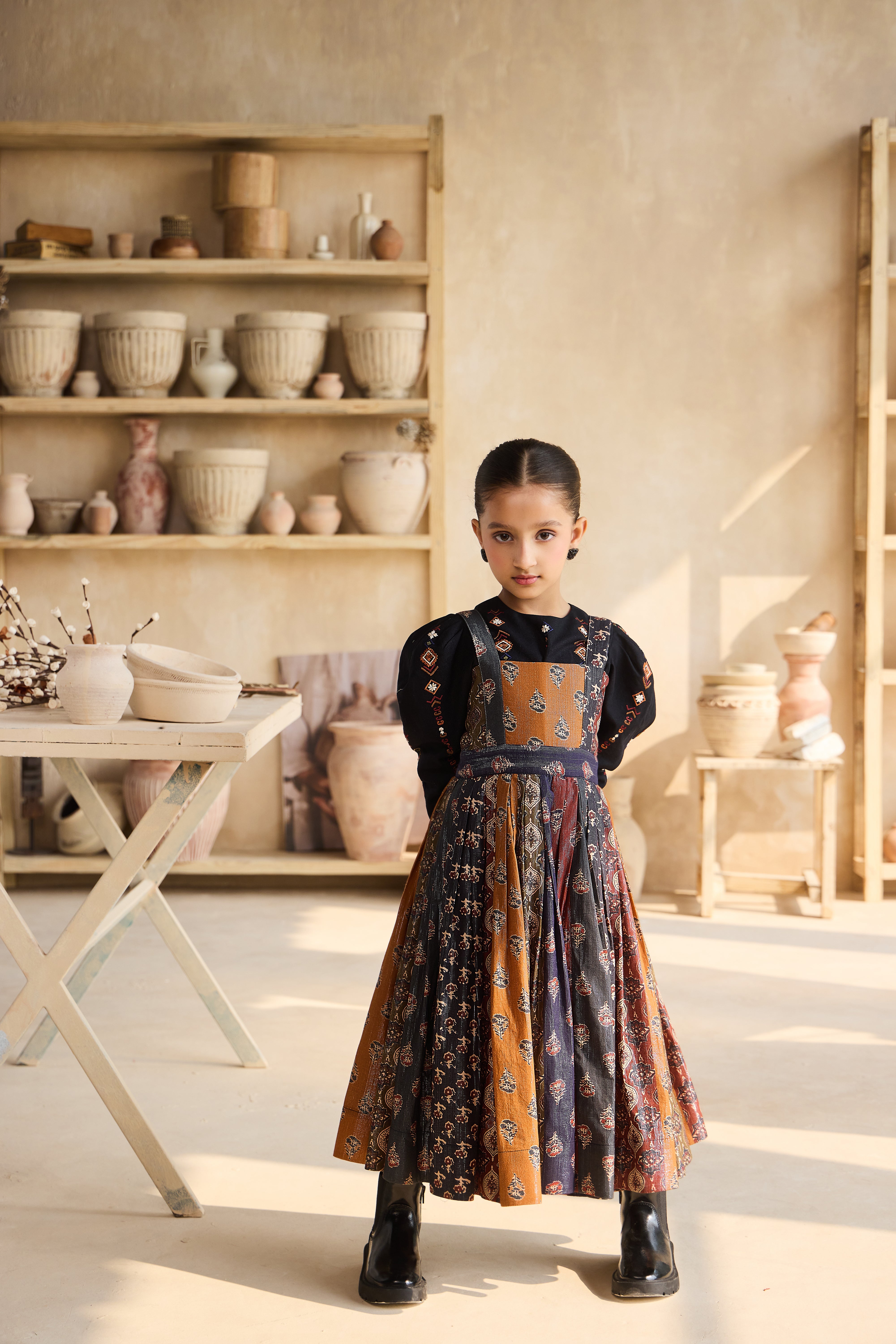 Nuresa Dress with Esti Embroidered Blouse (Set of 2)