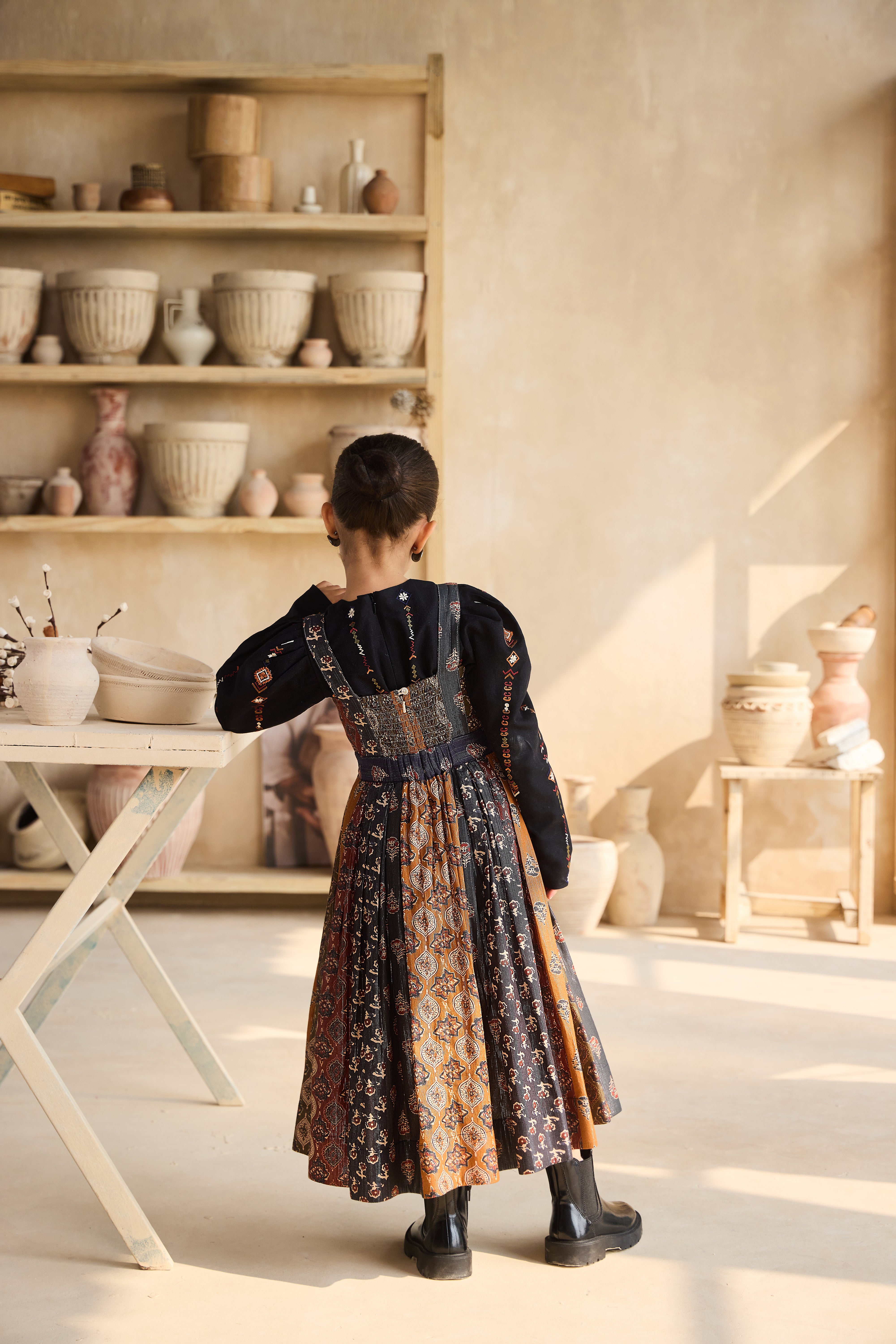 Nuresa Dress with Esti Embroidered Blouse (Set of 2)