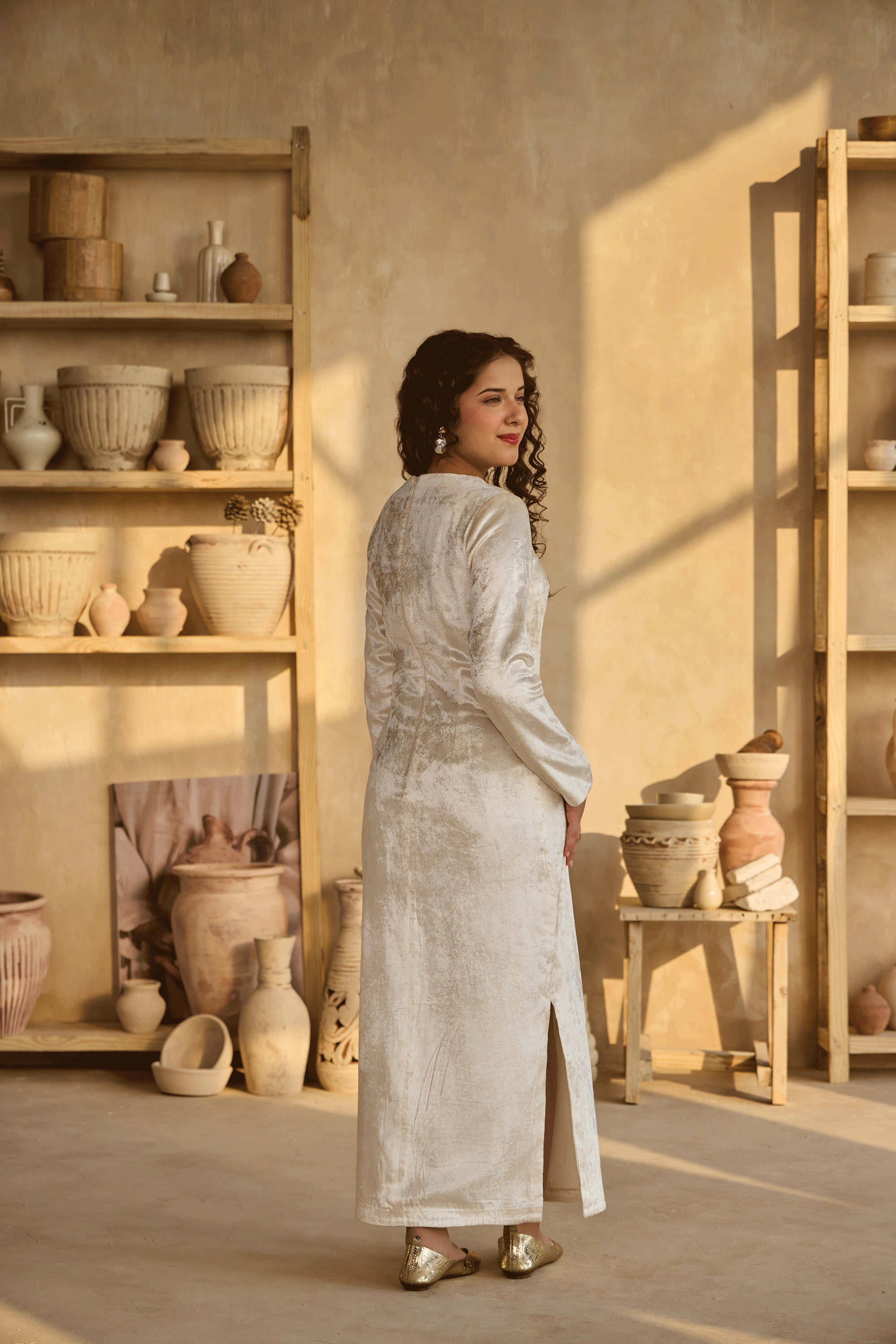 Serene Off White Dress