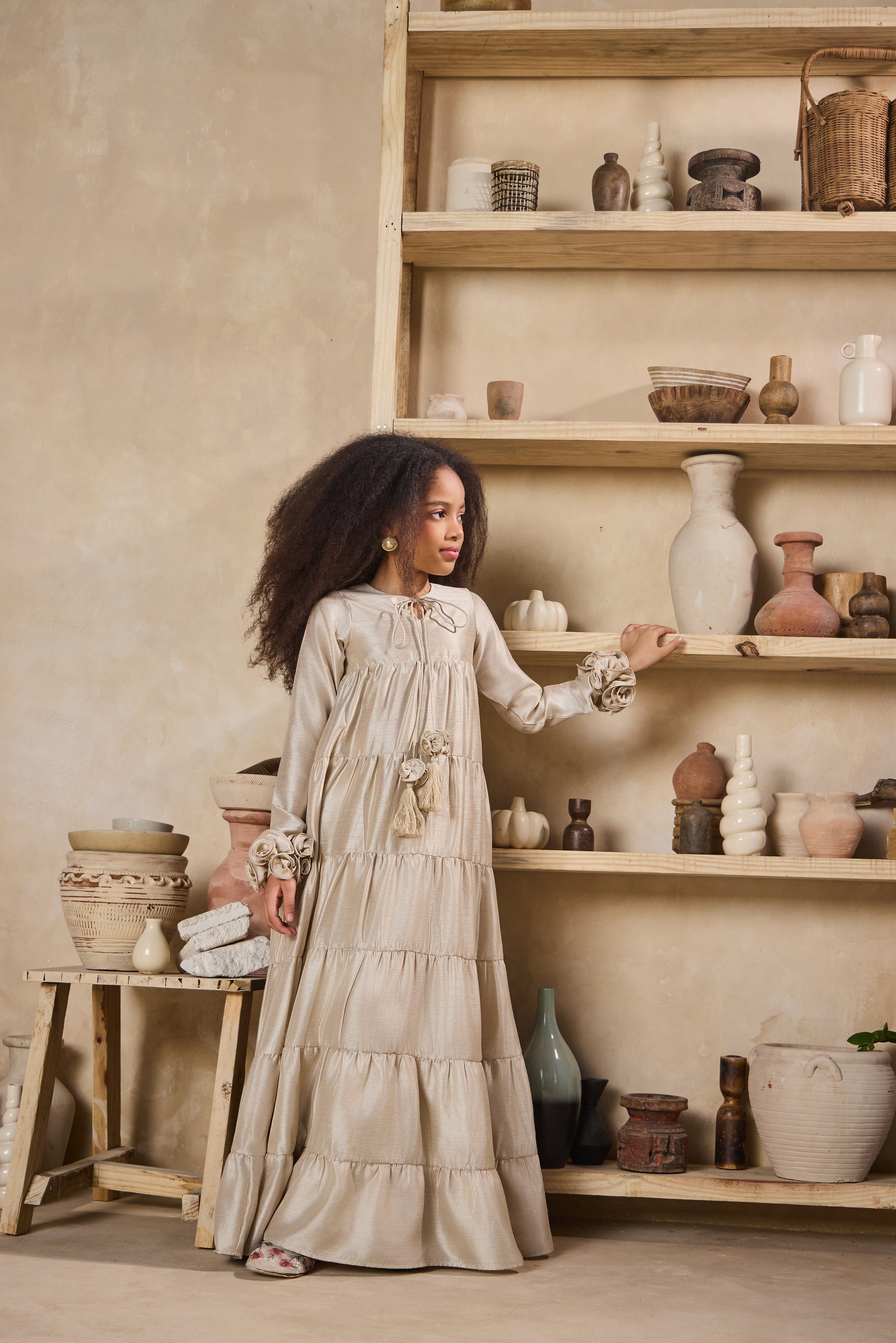 Jasira Rose Jalabiya (Beige)