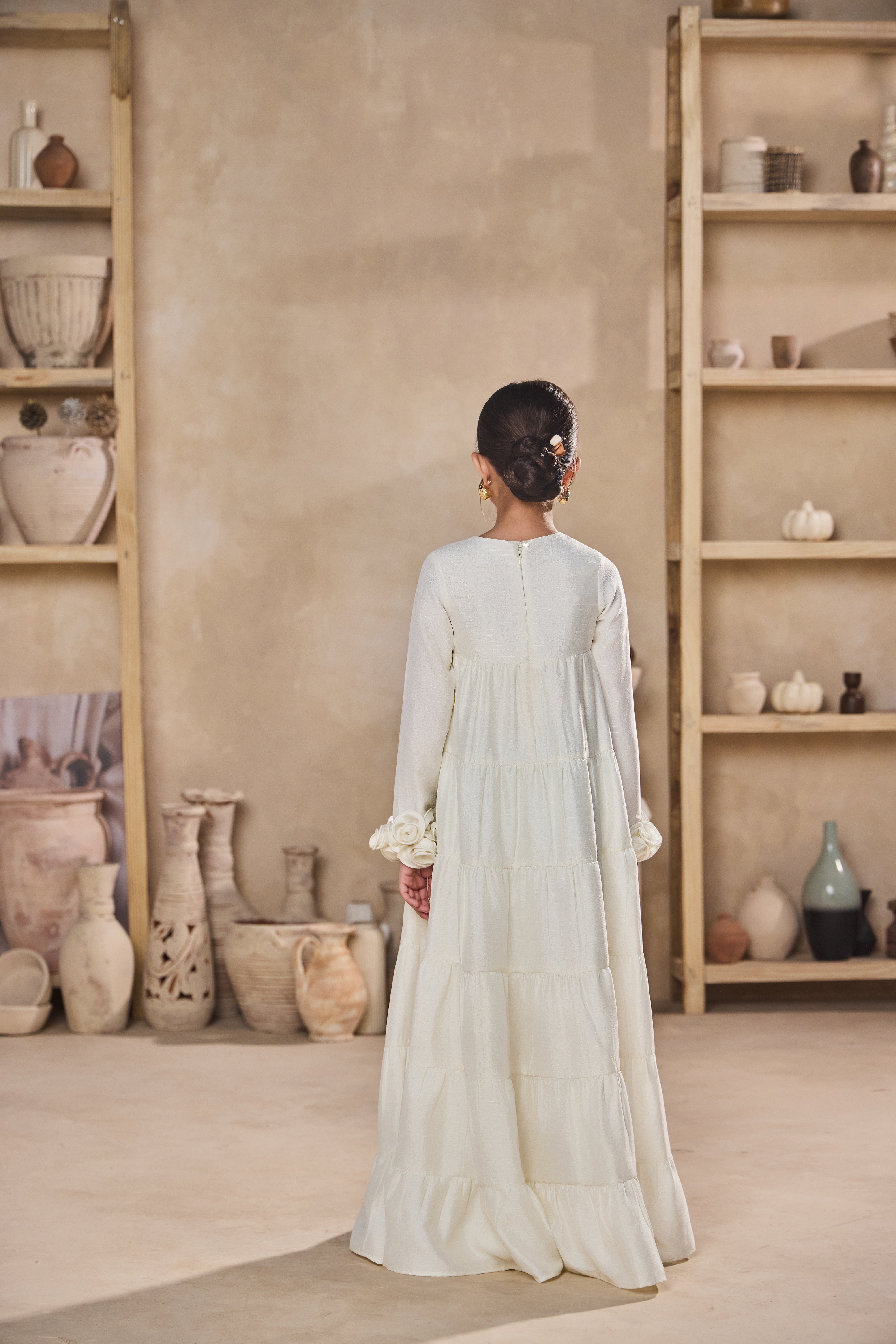 Jasira Rose Jalabiya (Off-White)