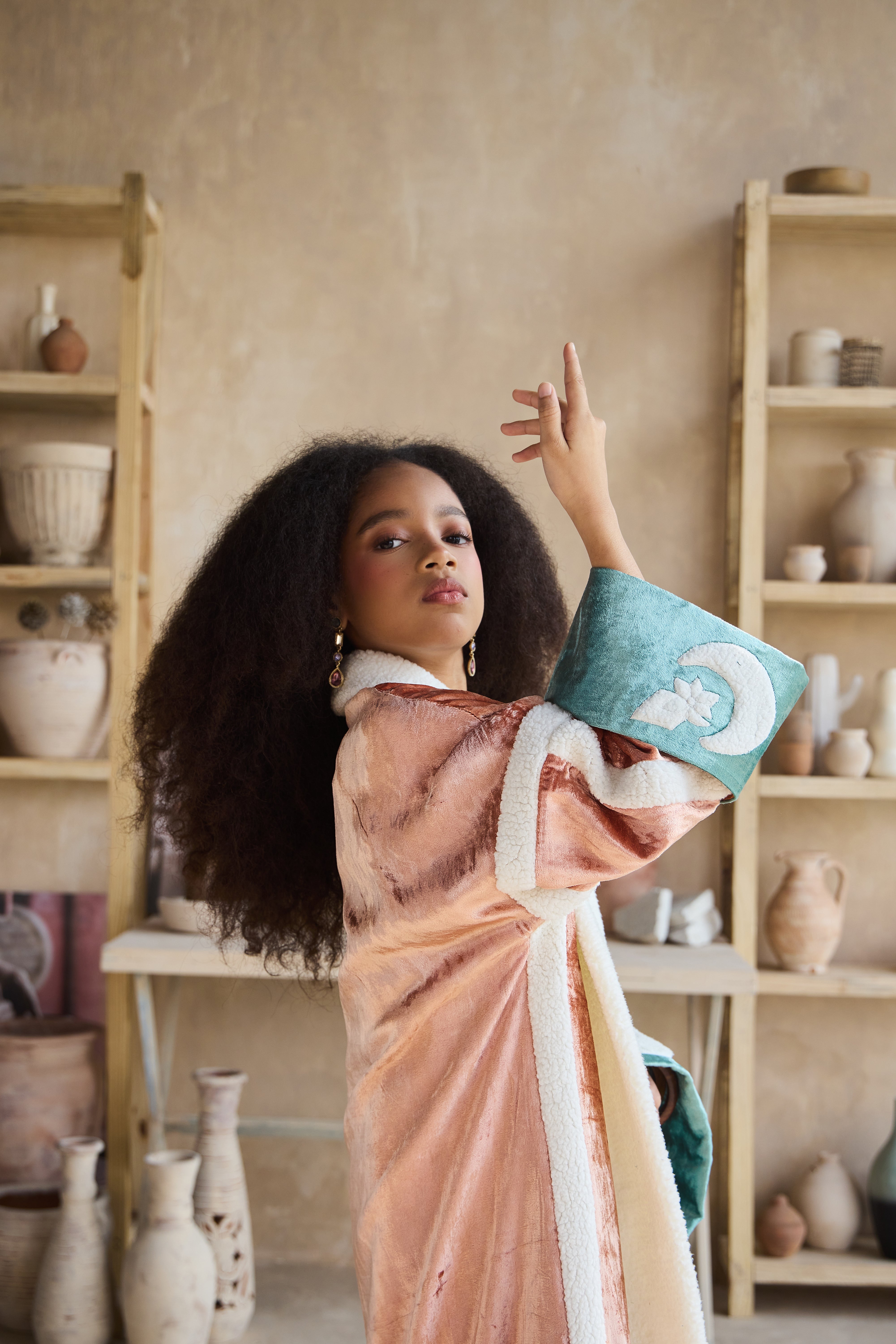 Dinara Velvet Cape with Arwa Jumpsuit (Set of 2)