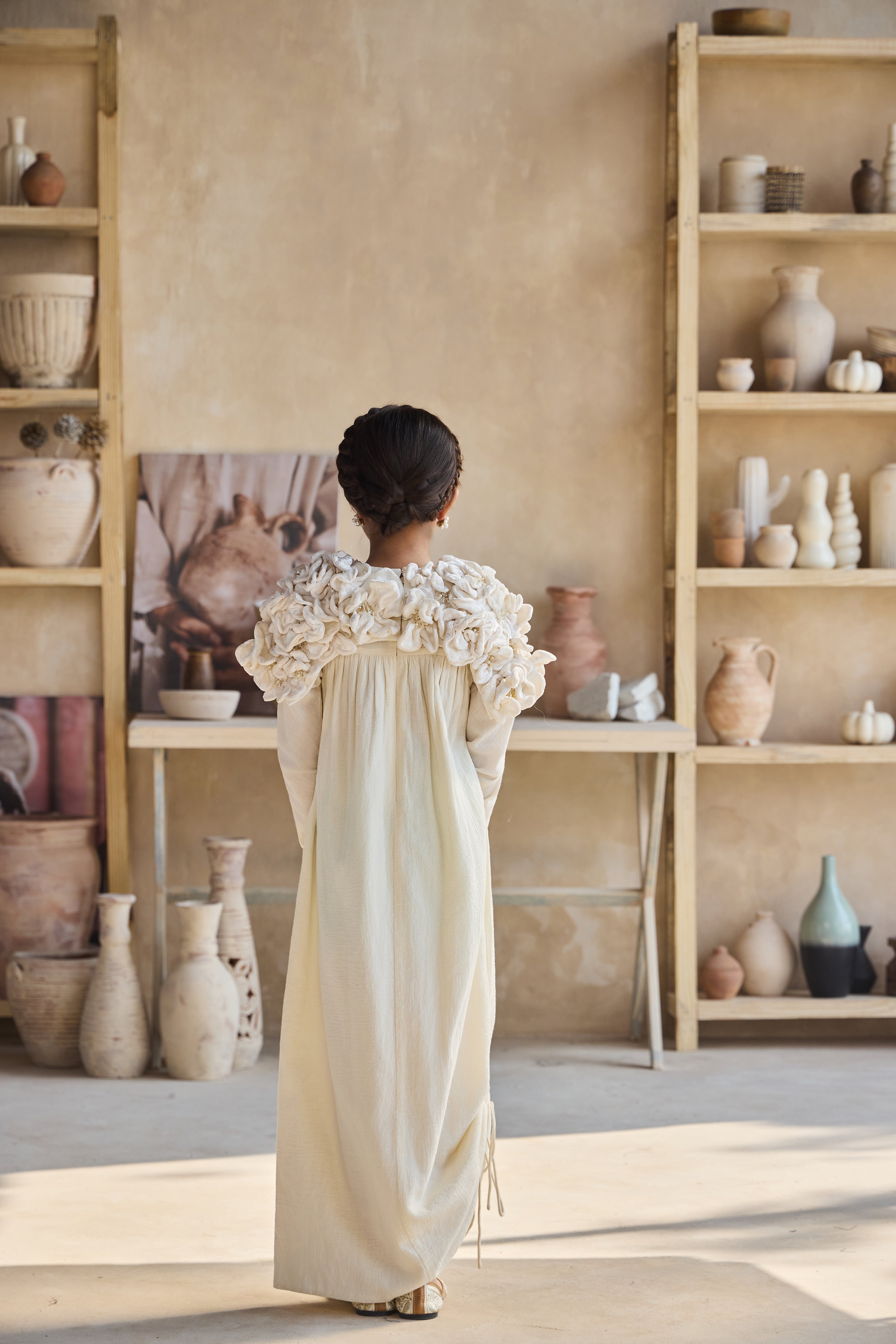 Izara Flower Cape with Ayami Dress (Set of 2)