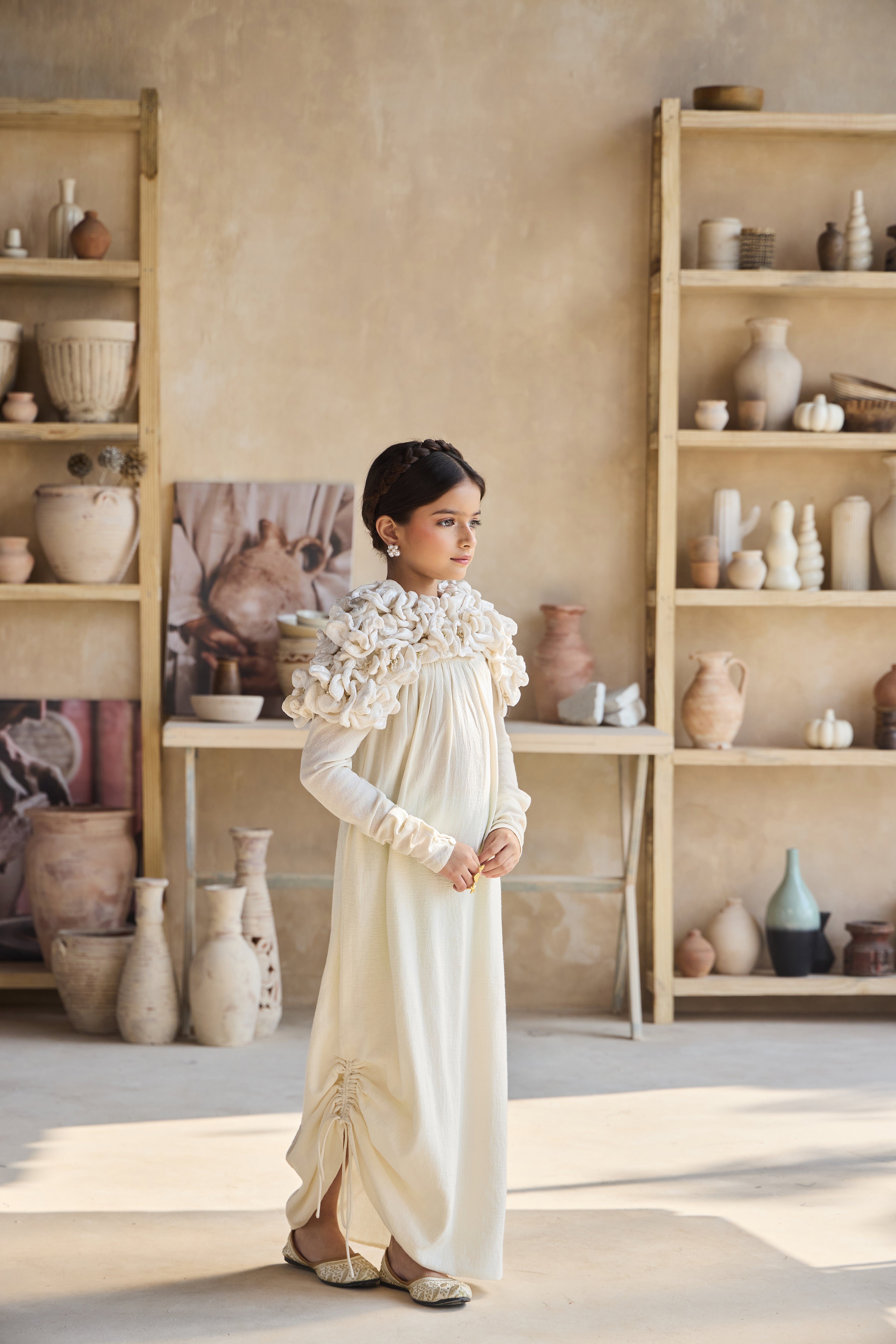 Izara Flower Cape with Ayami Dress (Set of 2)