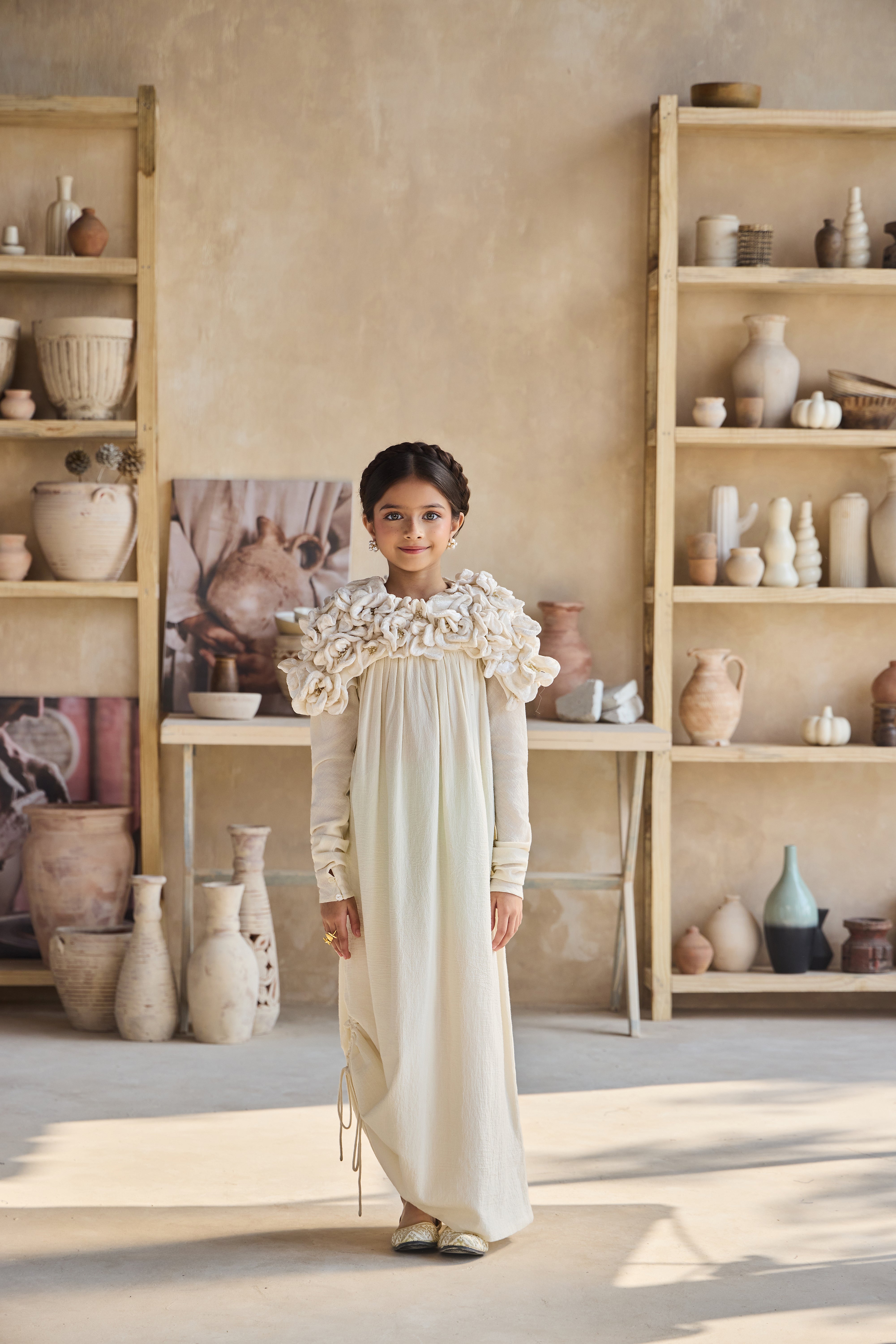 Izara Flower Cape with Ayami Dress (Set of 2)