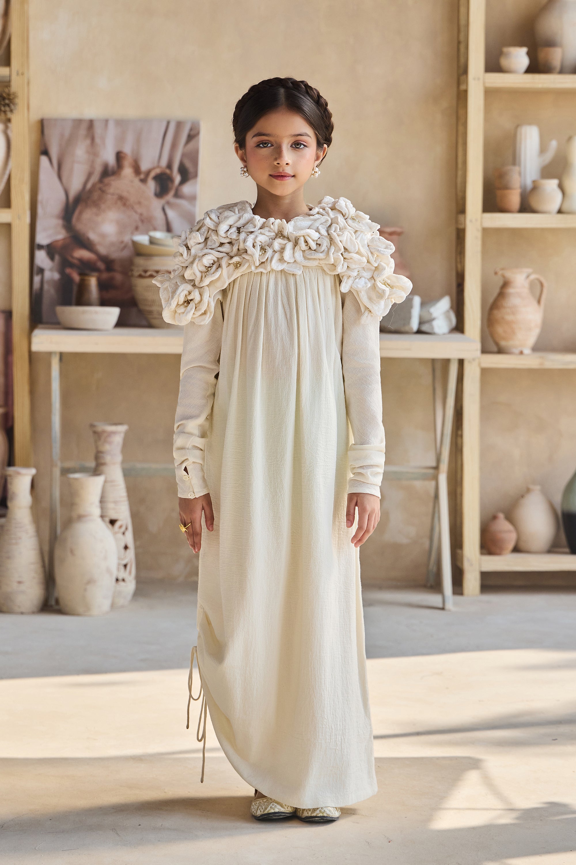 Izara Flower Cape with Ayami Dress (Set of 2)