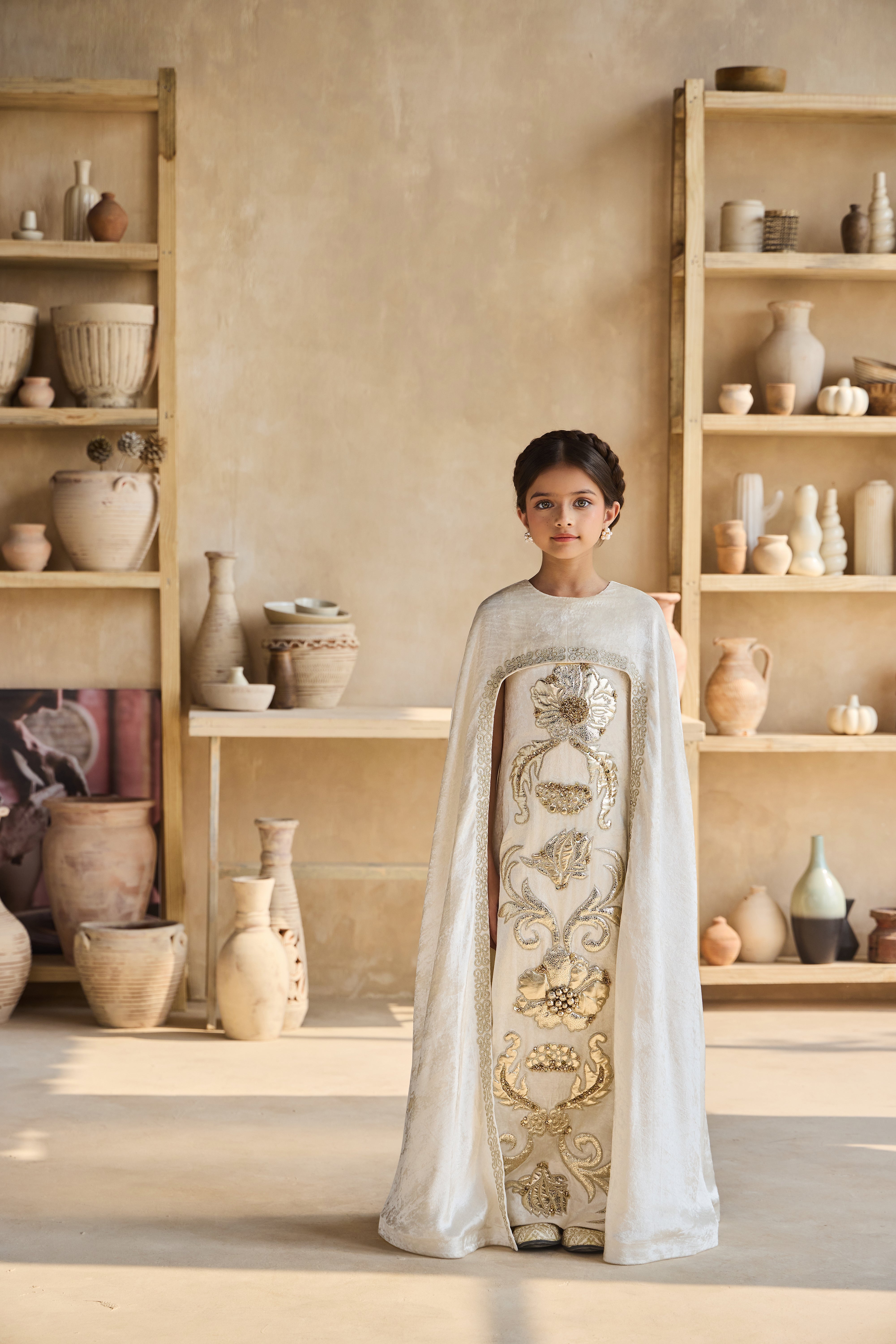 Stellina Gold Cape Dress