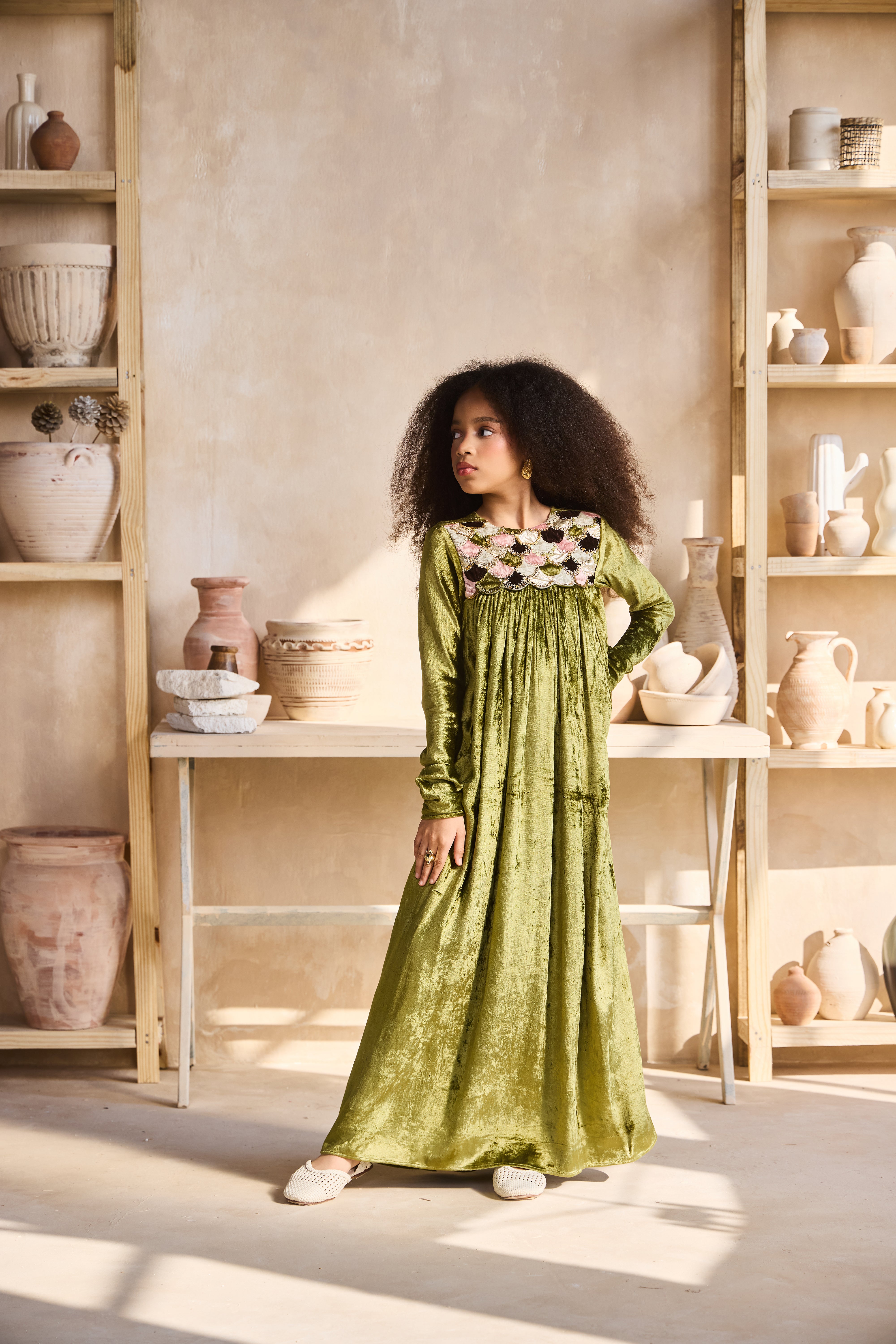 Isa Olive Green Dress