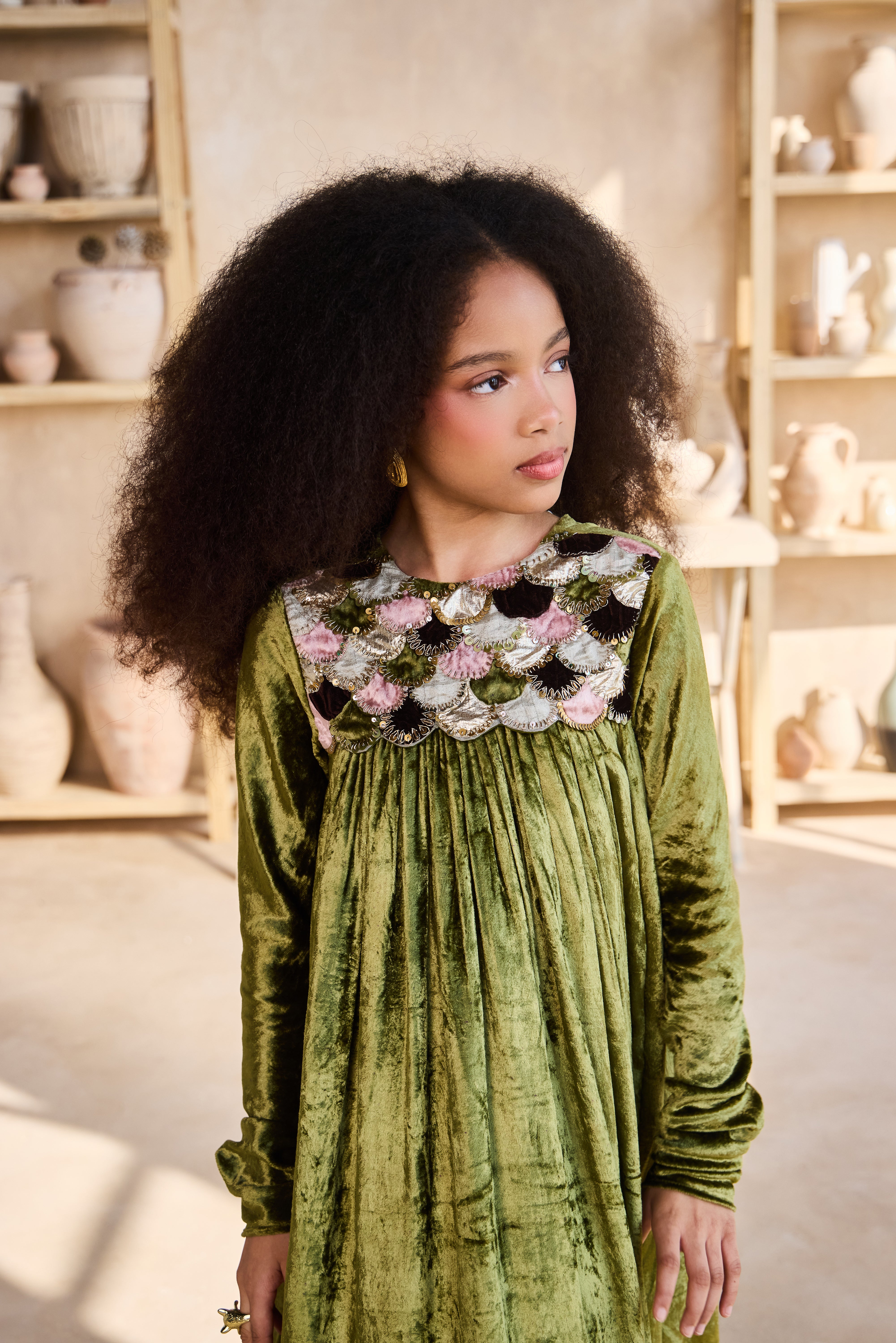 Isa Olive Green Dress