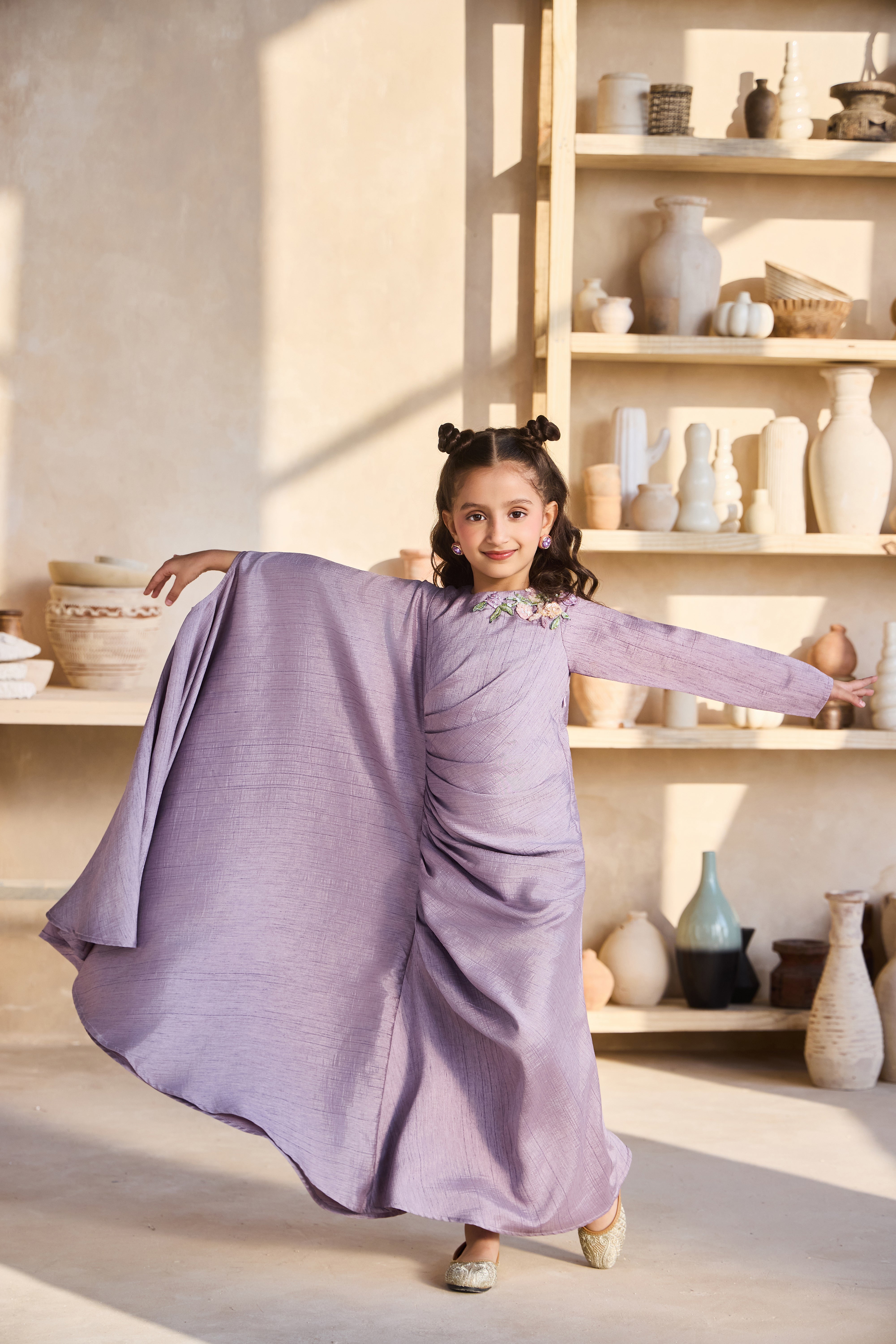 Ferish Drape Purple Dress