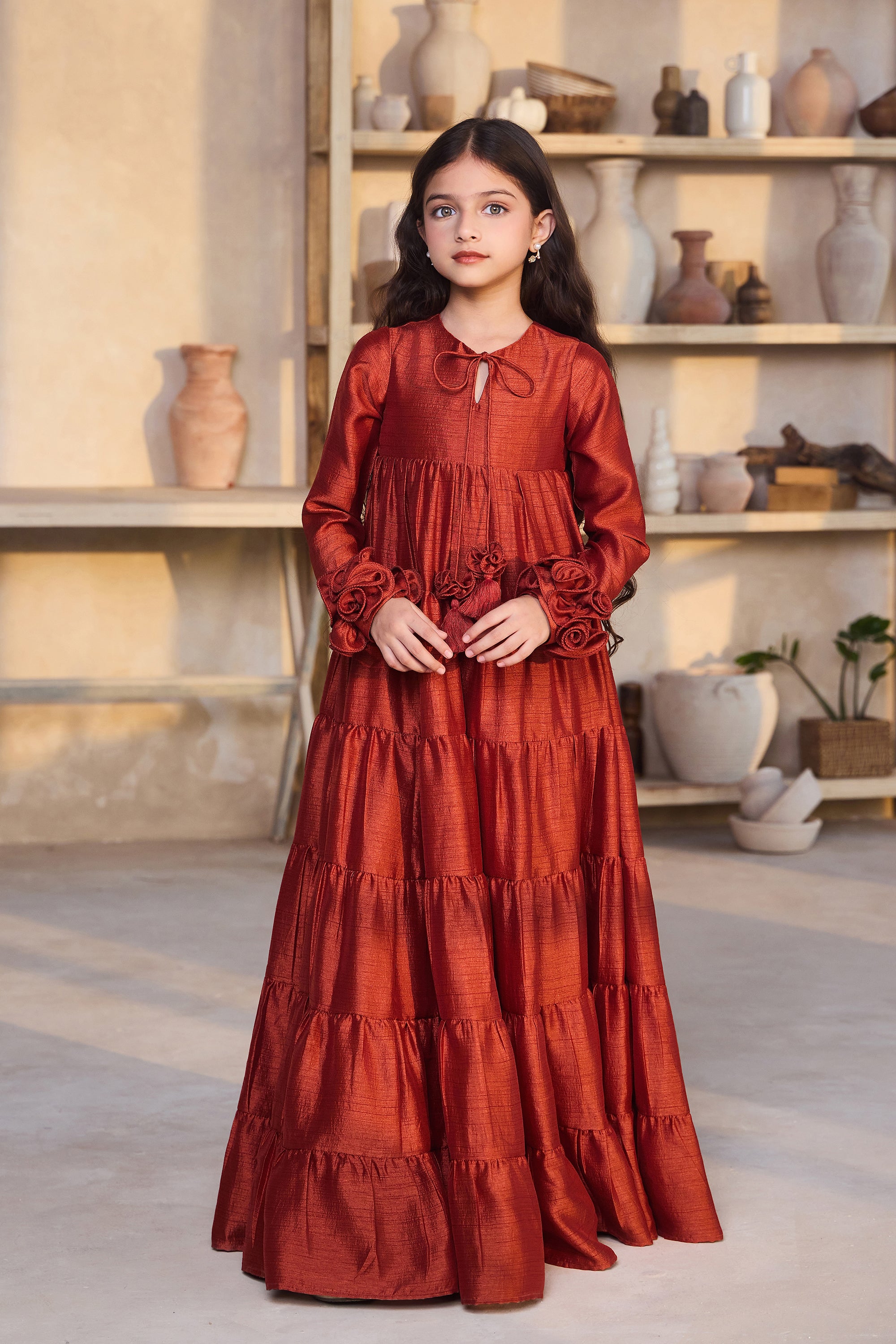 Jasira Rose Jalabiya (Rust Brown)