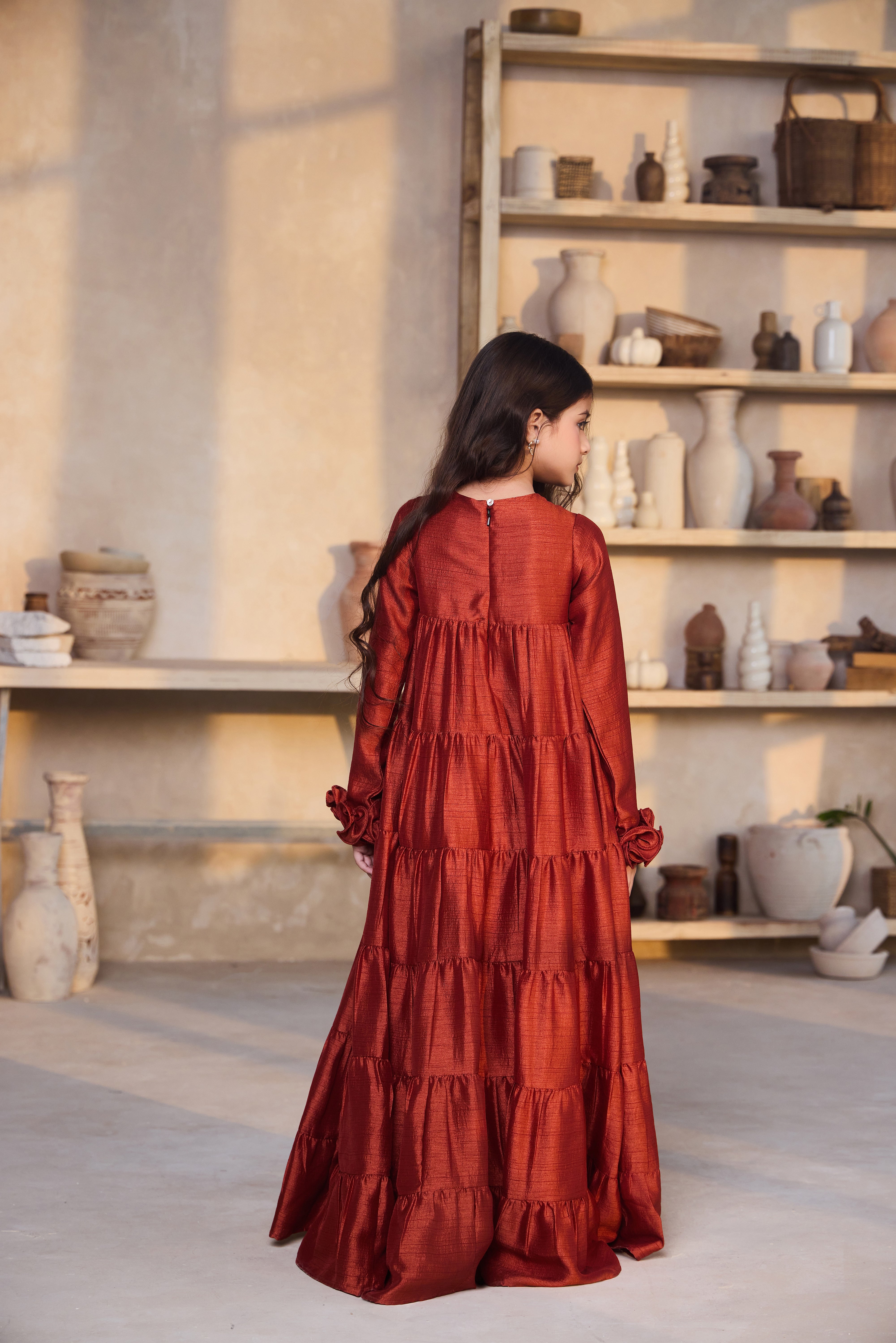 Jasira Rose Jalabiya (Rust Brown)