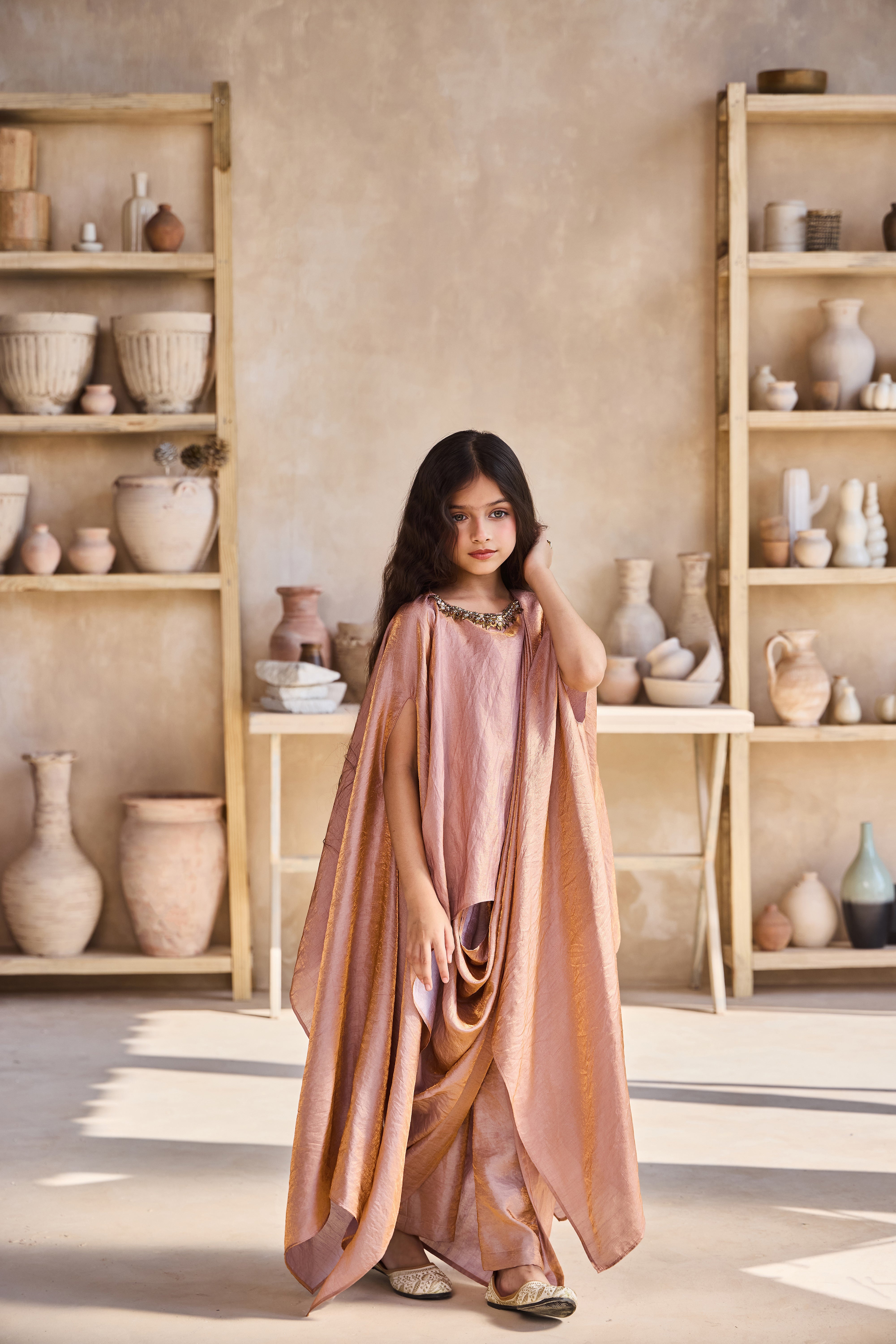 Anhad Drape Saree with Blouse (Set of 2)