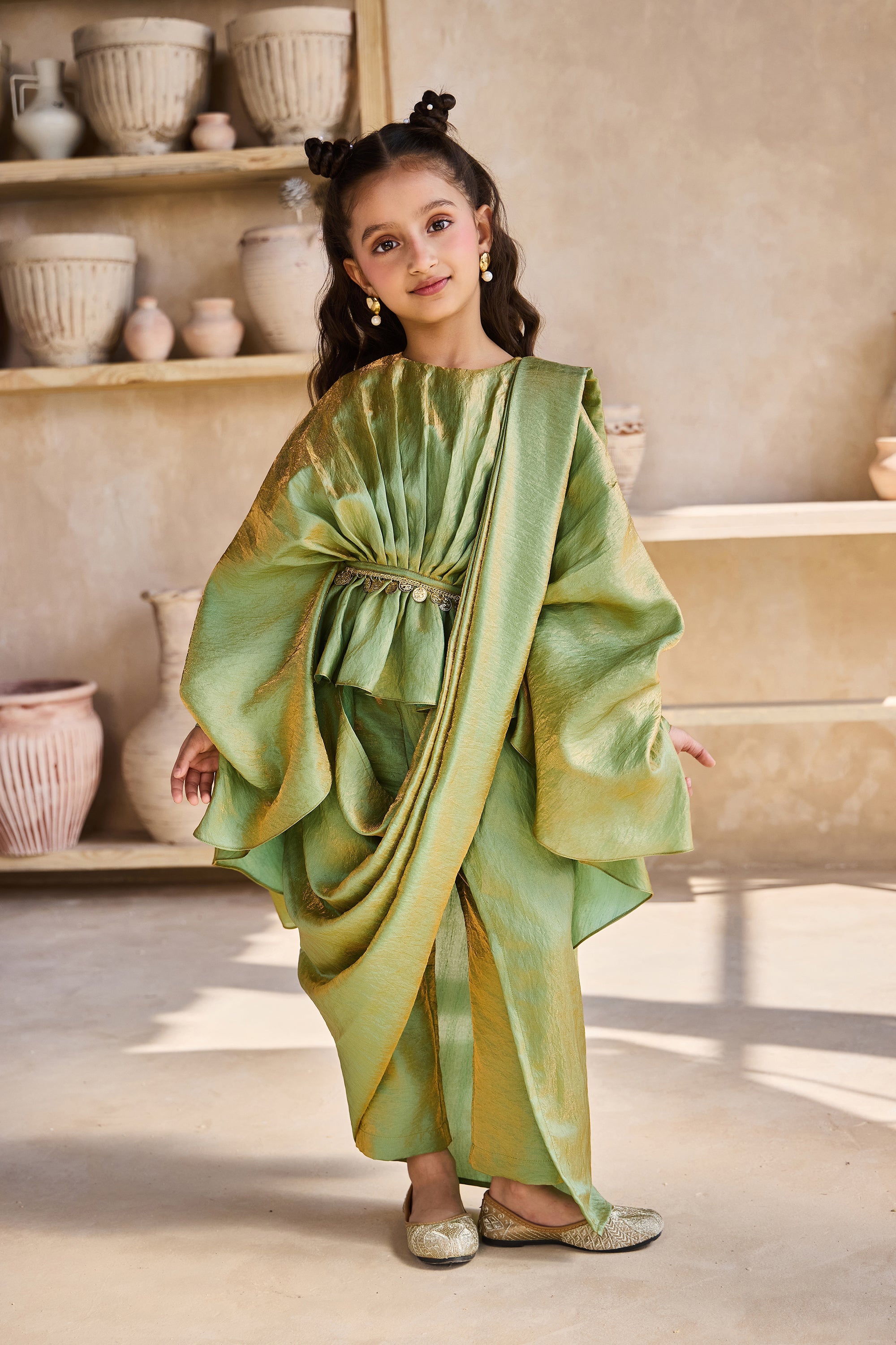 Rahmir Drape Saree with Blouse (Set of 2)