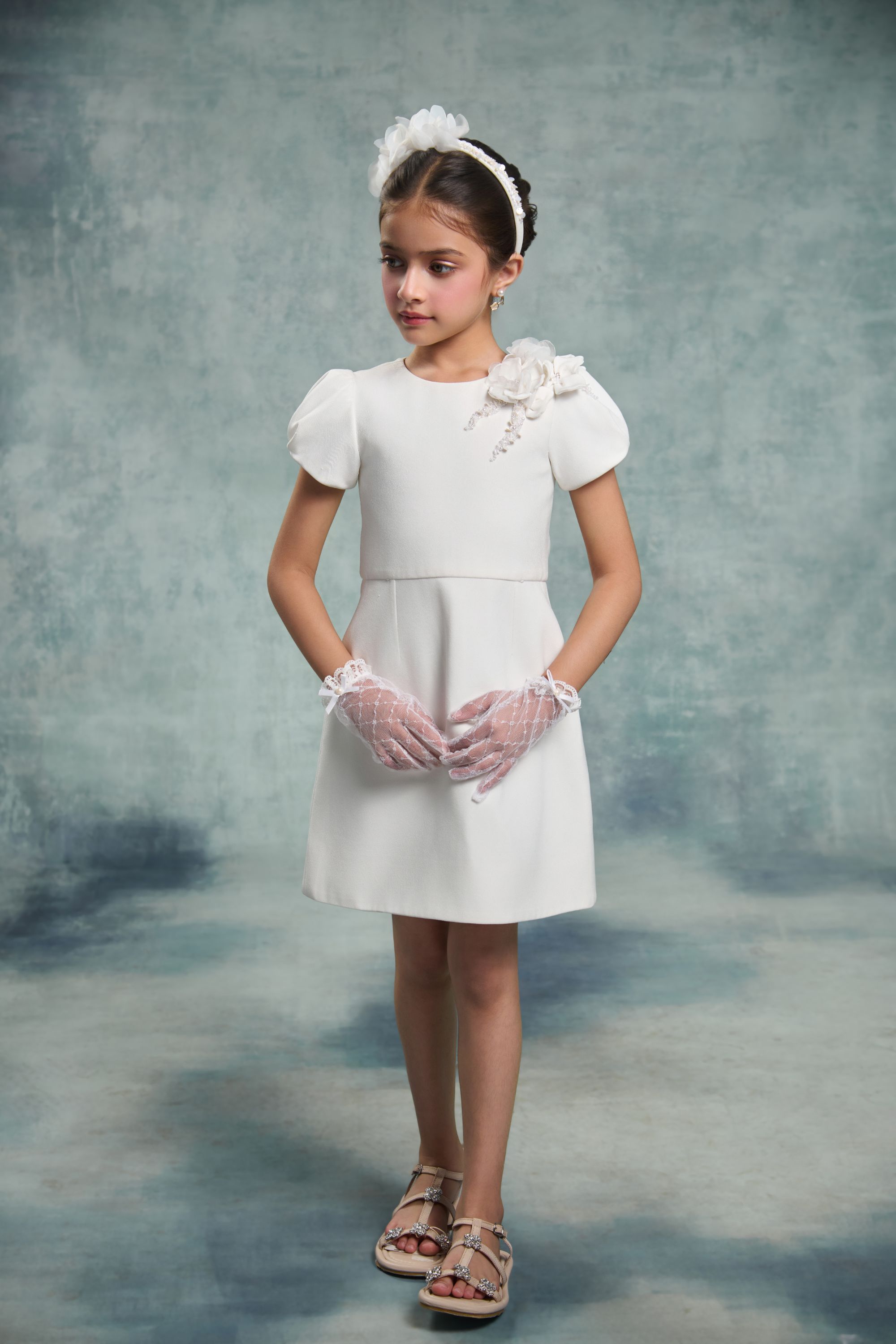 The Perla White Dress with Detachable Skirt (Set of 2)