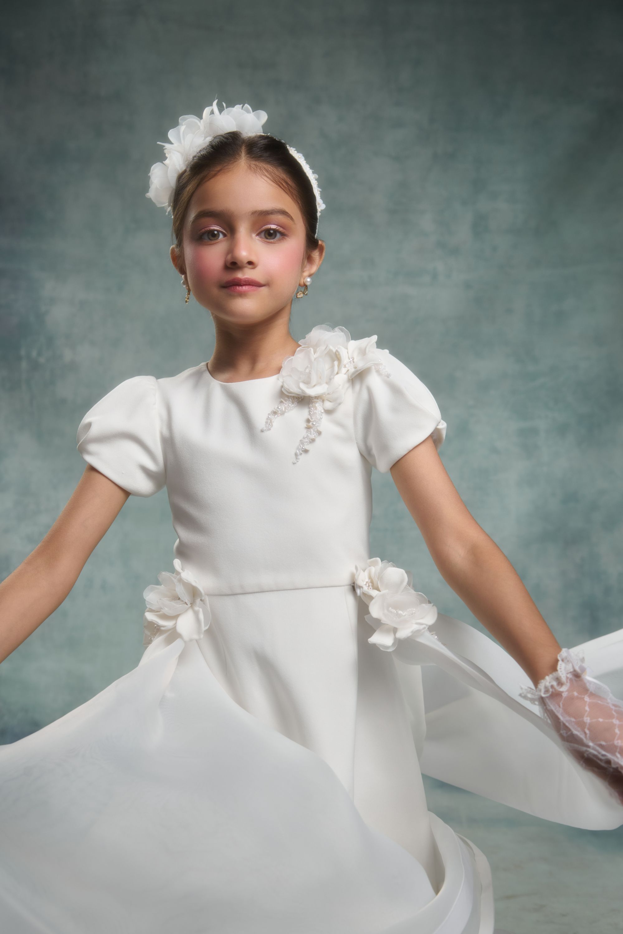 The Perla White Dress with Detachable Skirt (Set of 2)