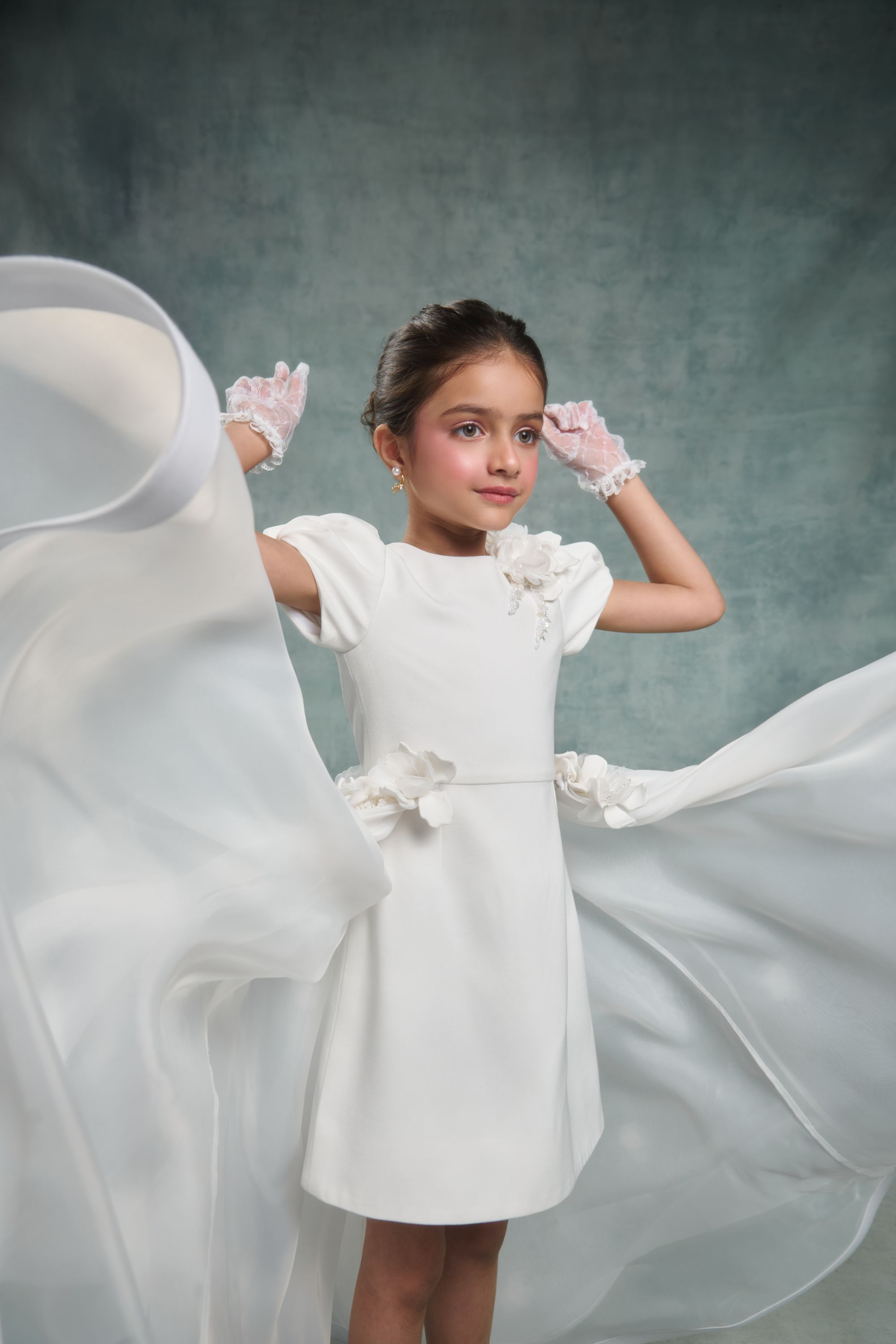 The Perla White Dress with Detachable Skirt (Set of 2)