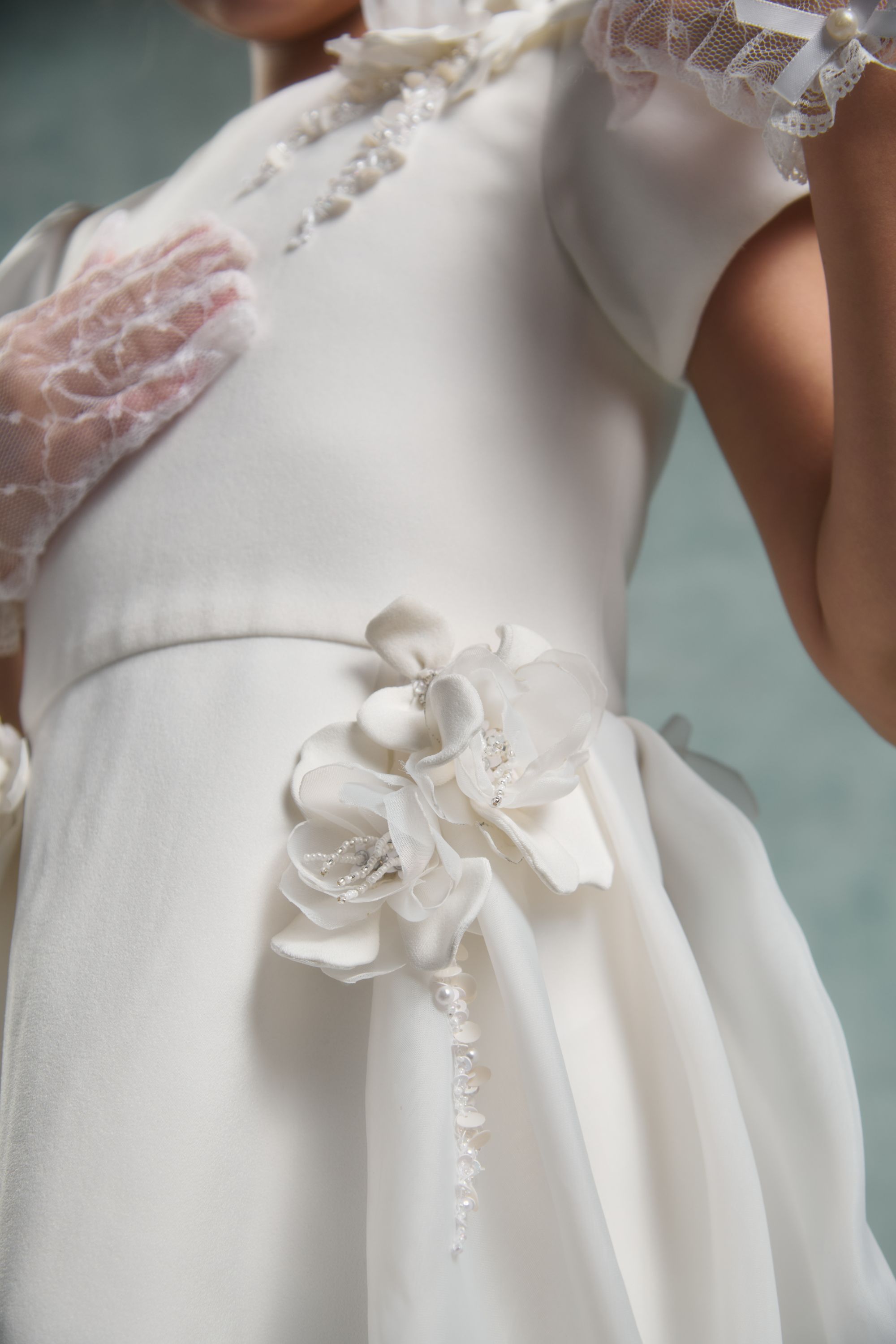 The Perla White Dress with Detachable Skirt (Set of 2)