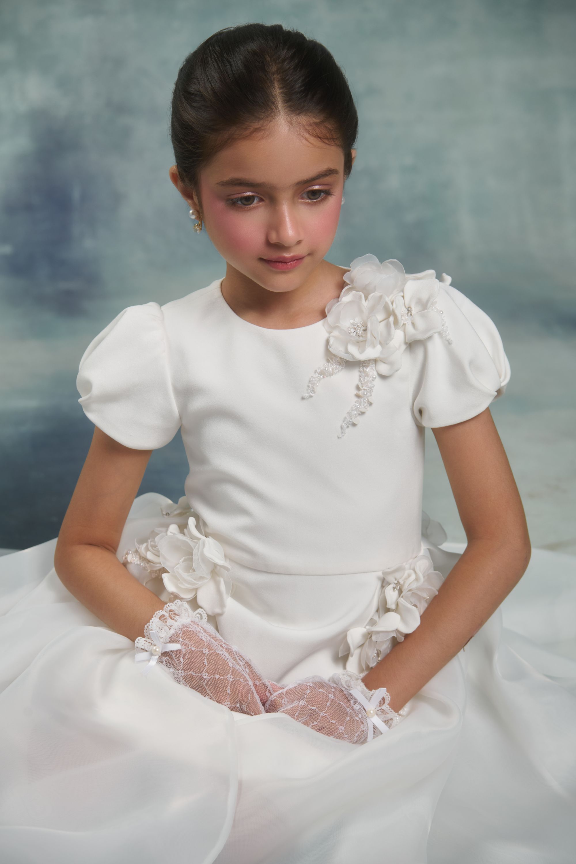 The Perla White Dress with Detachable Skirt (Set of 2)