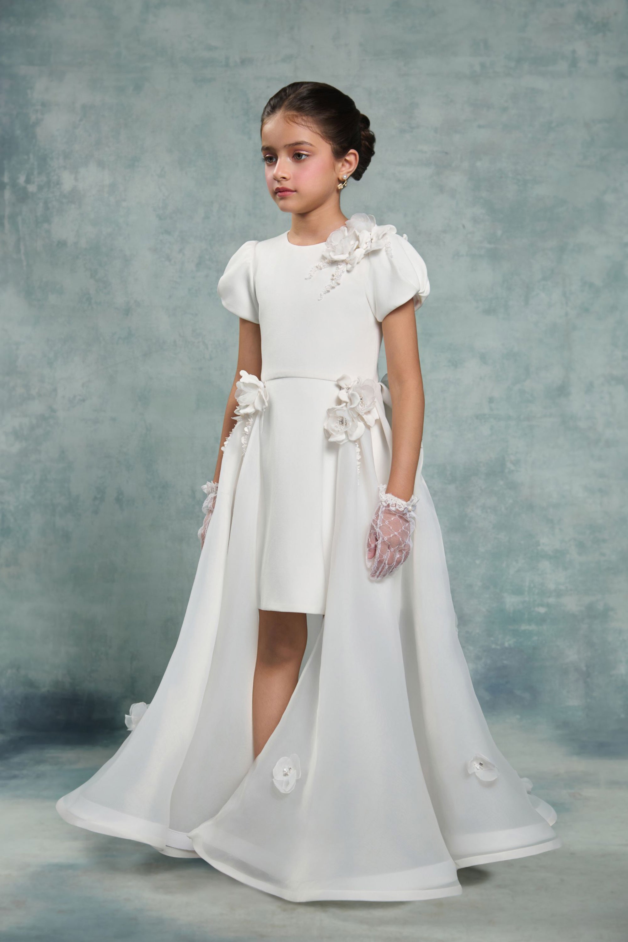 The Perla White Dress with Detachable Skirt (Set of 2)