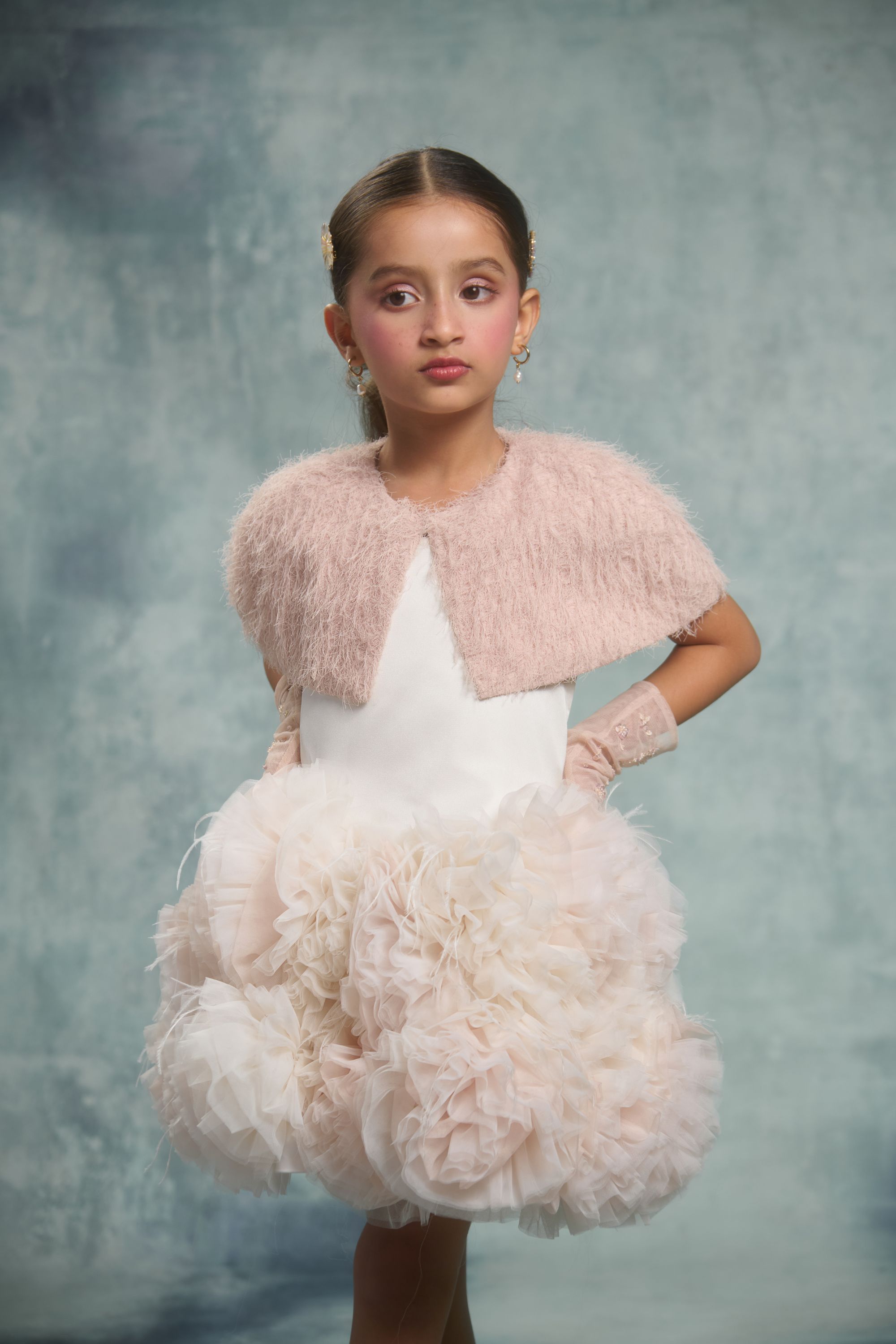 The Blakely Tulle Dress with Cape (Set of 2)