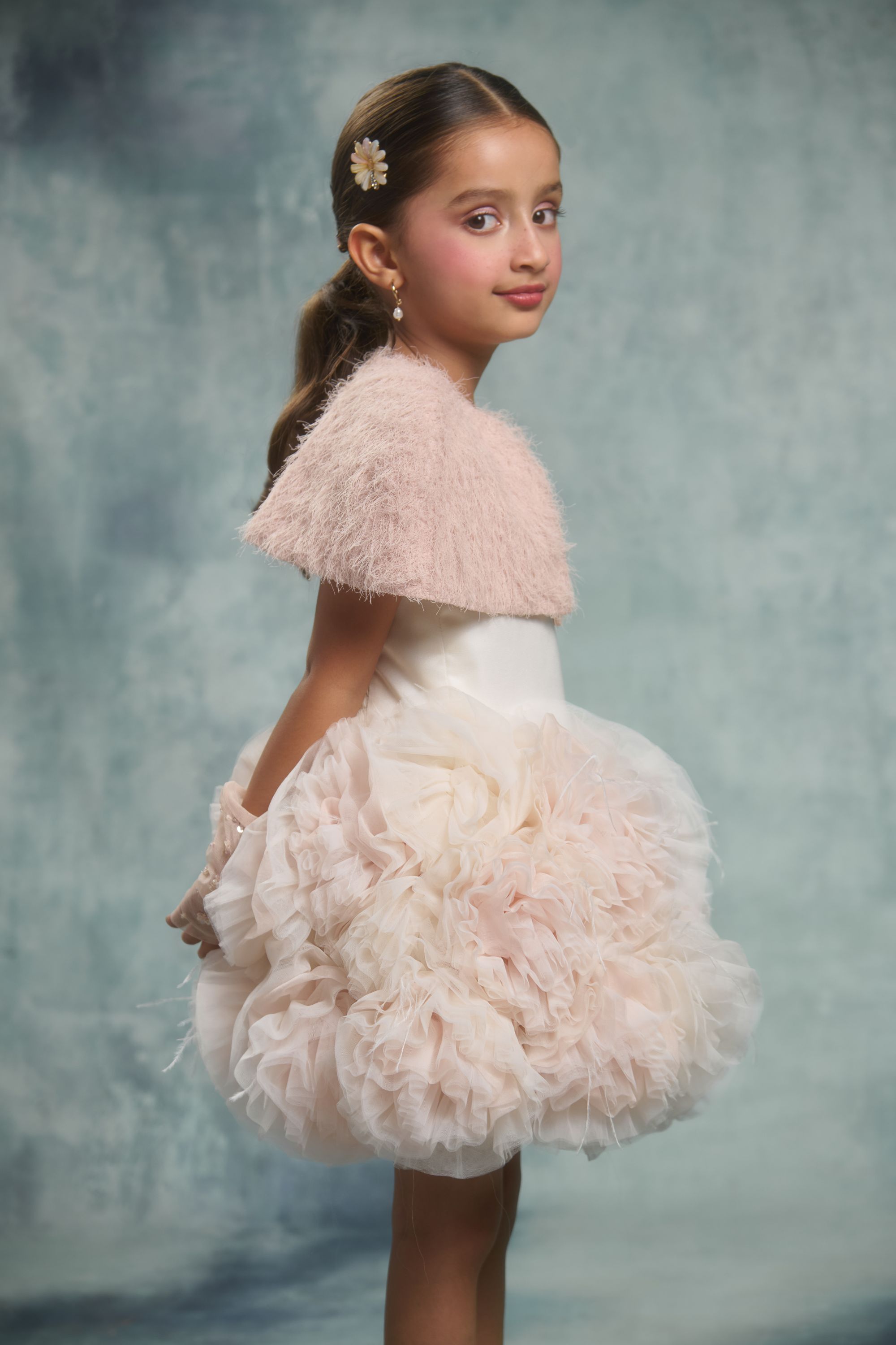 The Blakely Tulle Dress with Cape (Set of 2)