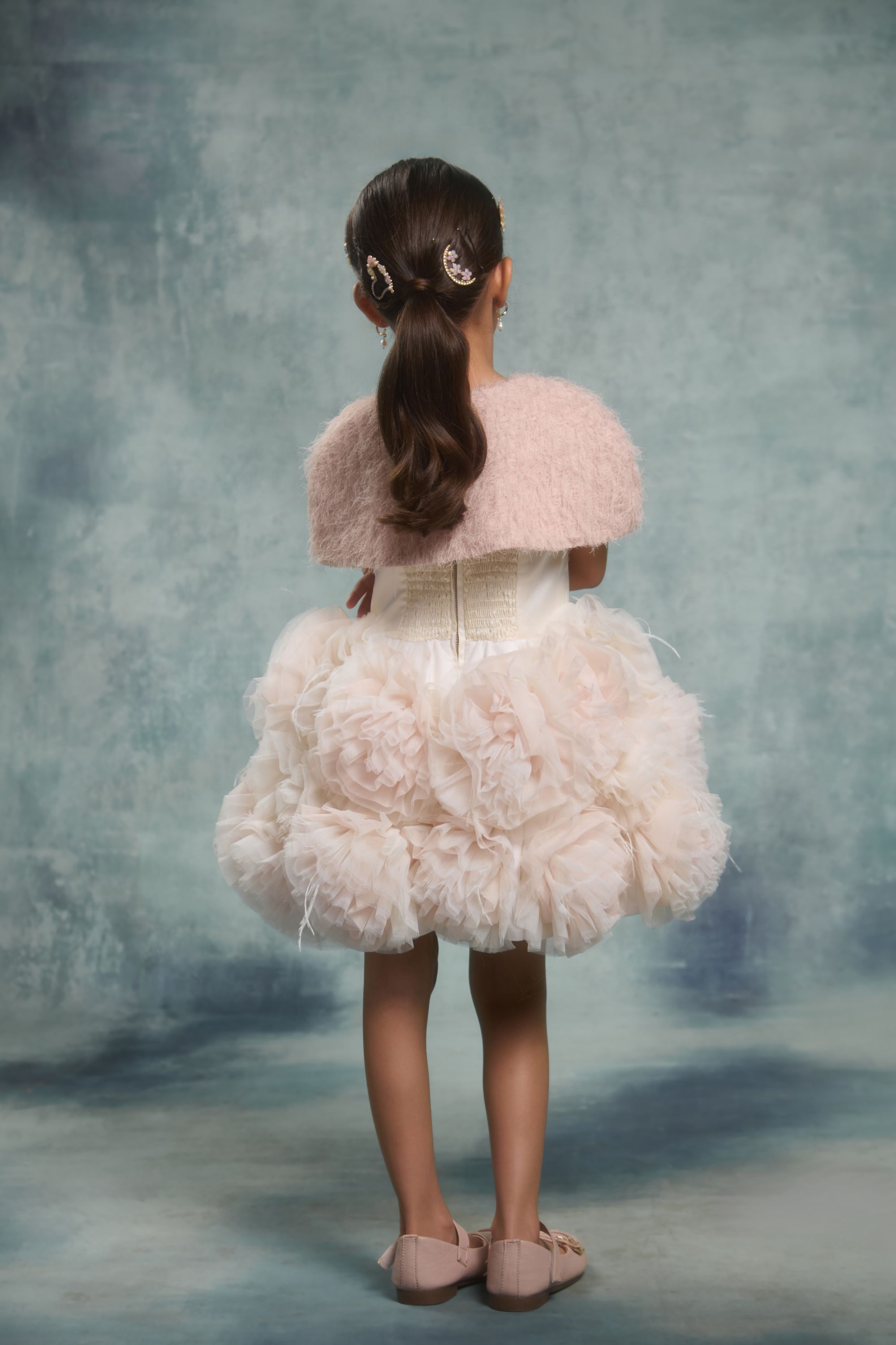 The Blakely Tulle Dress with Cape (Set of 2)