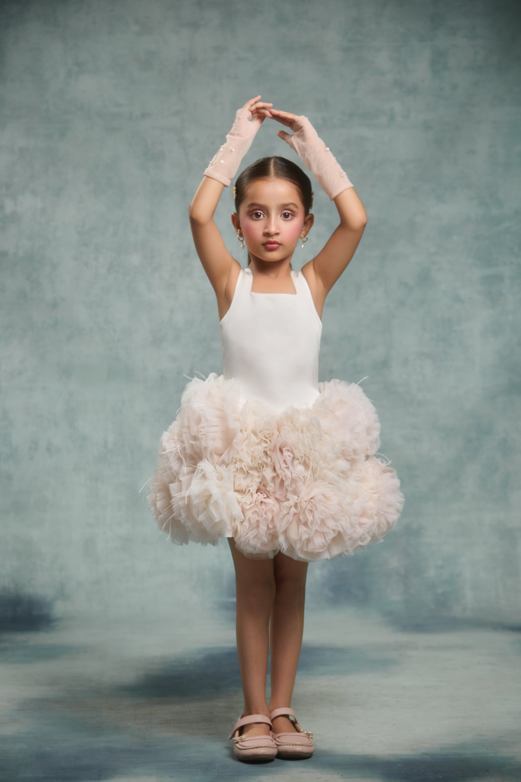 Pink Crystal Gloves