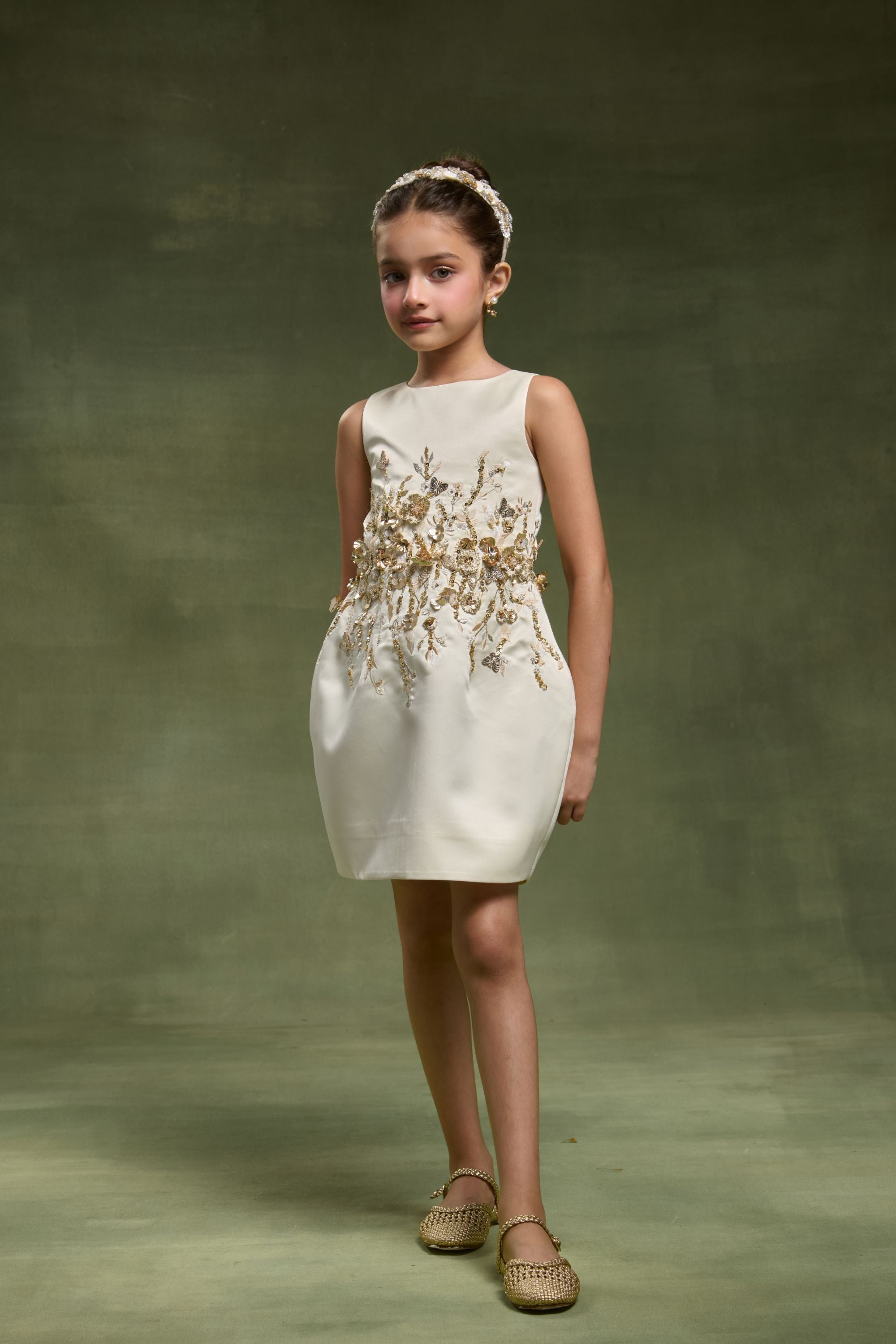 The Celestia Gold Dress