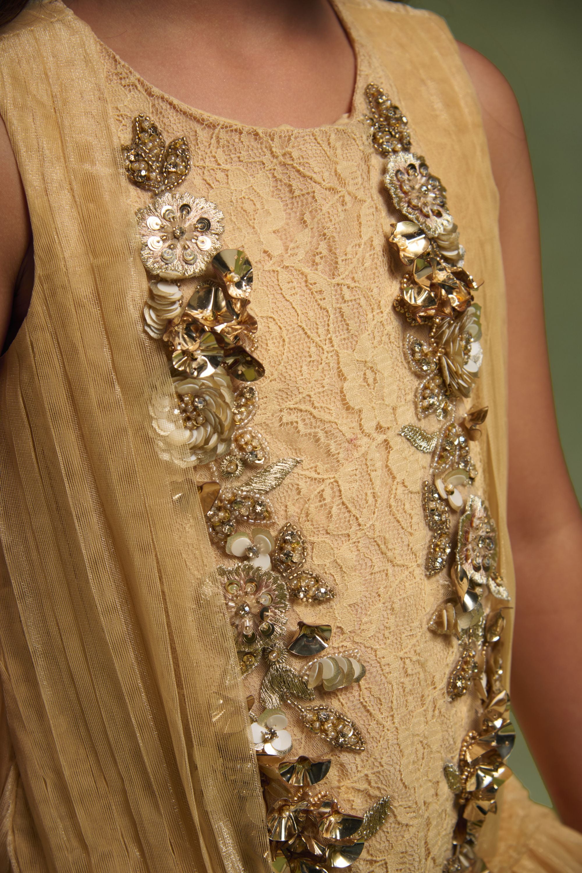 The Caroline Gold Dress